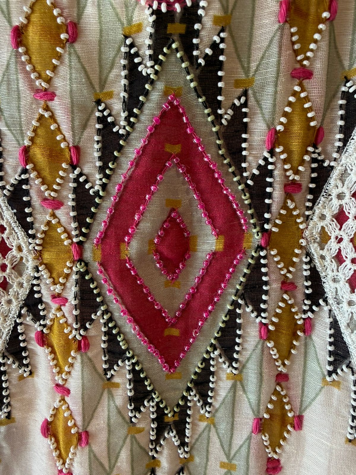 Pastel Geometric Dupatta Suit