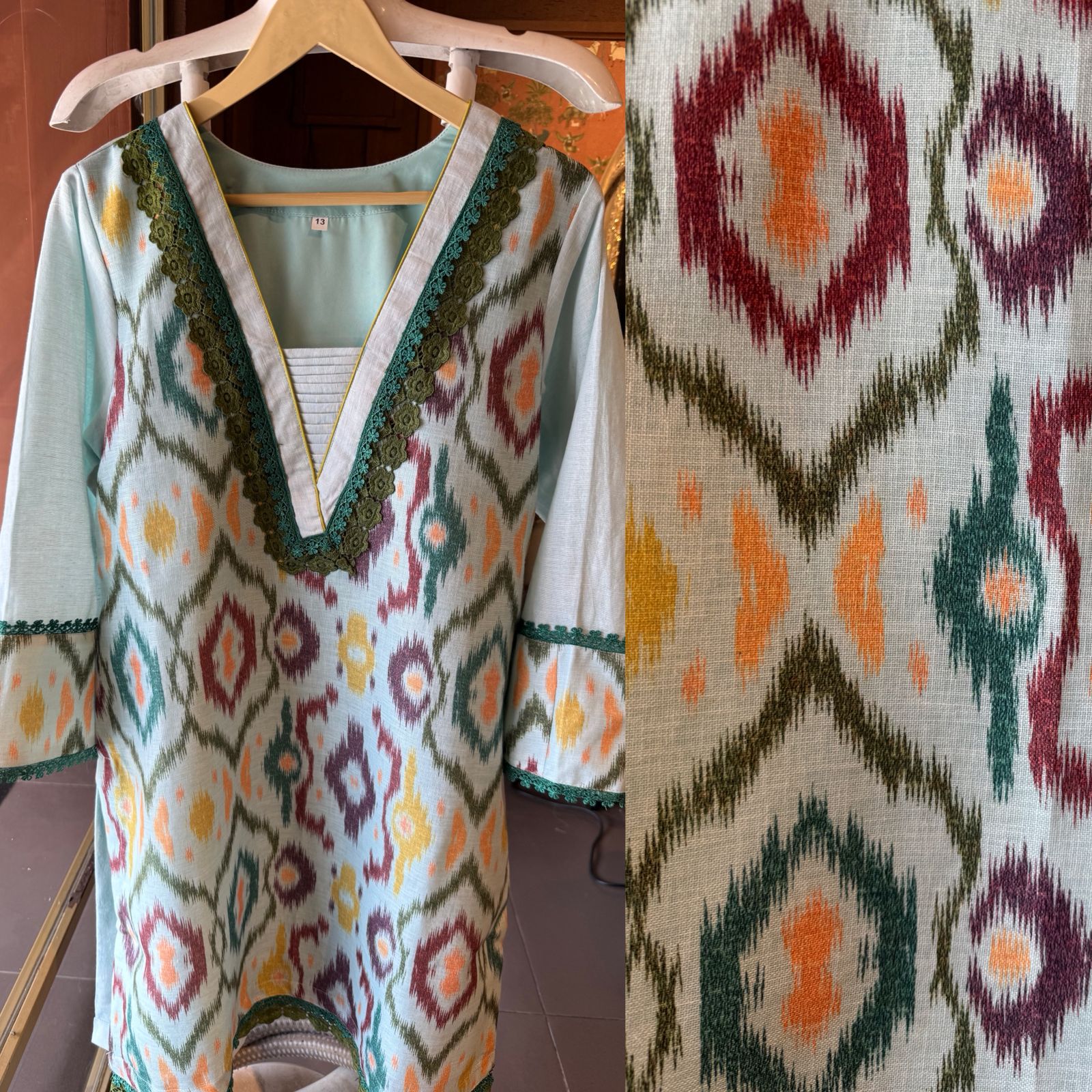 Chic pastel Ikkat  Coord  set