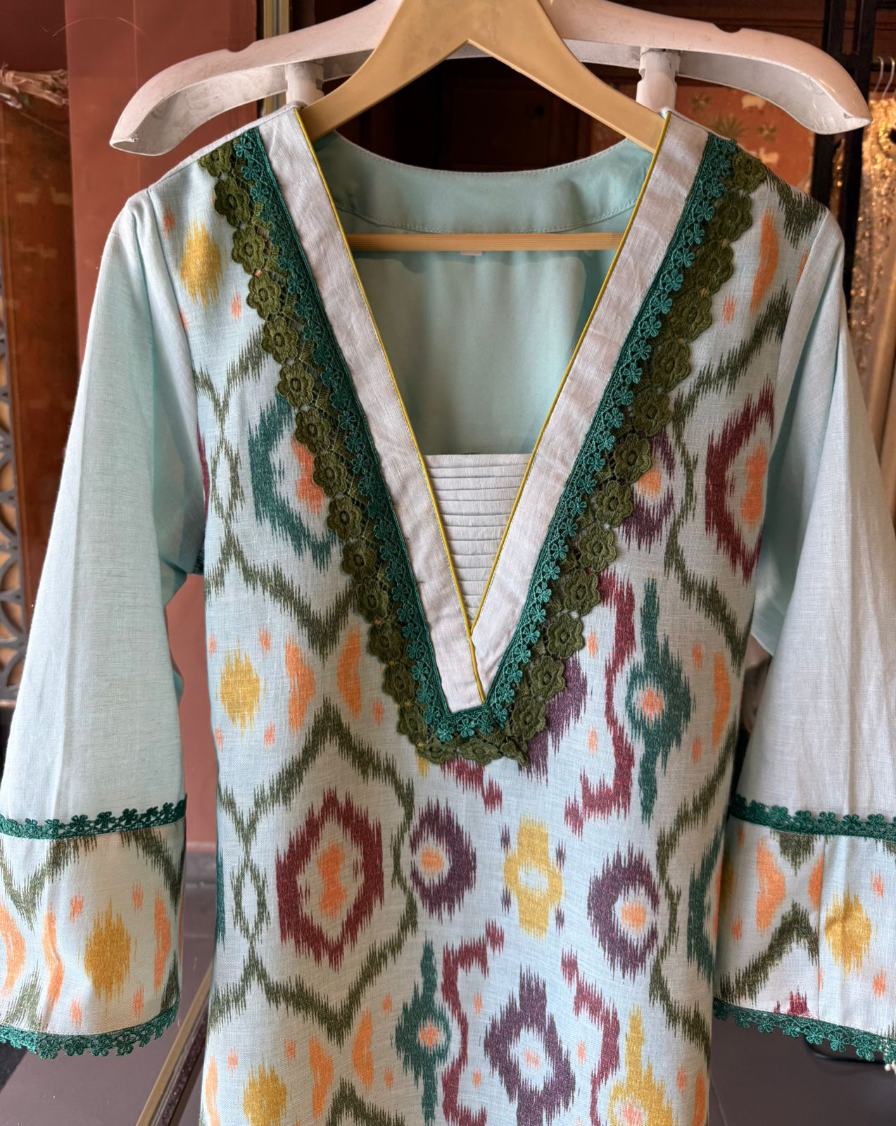 Chic pastel Ikkat  Coord  set