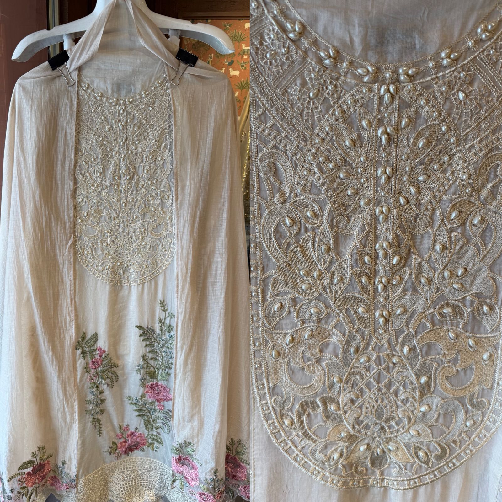 Mul Mul cotton  Unstitched shirt