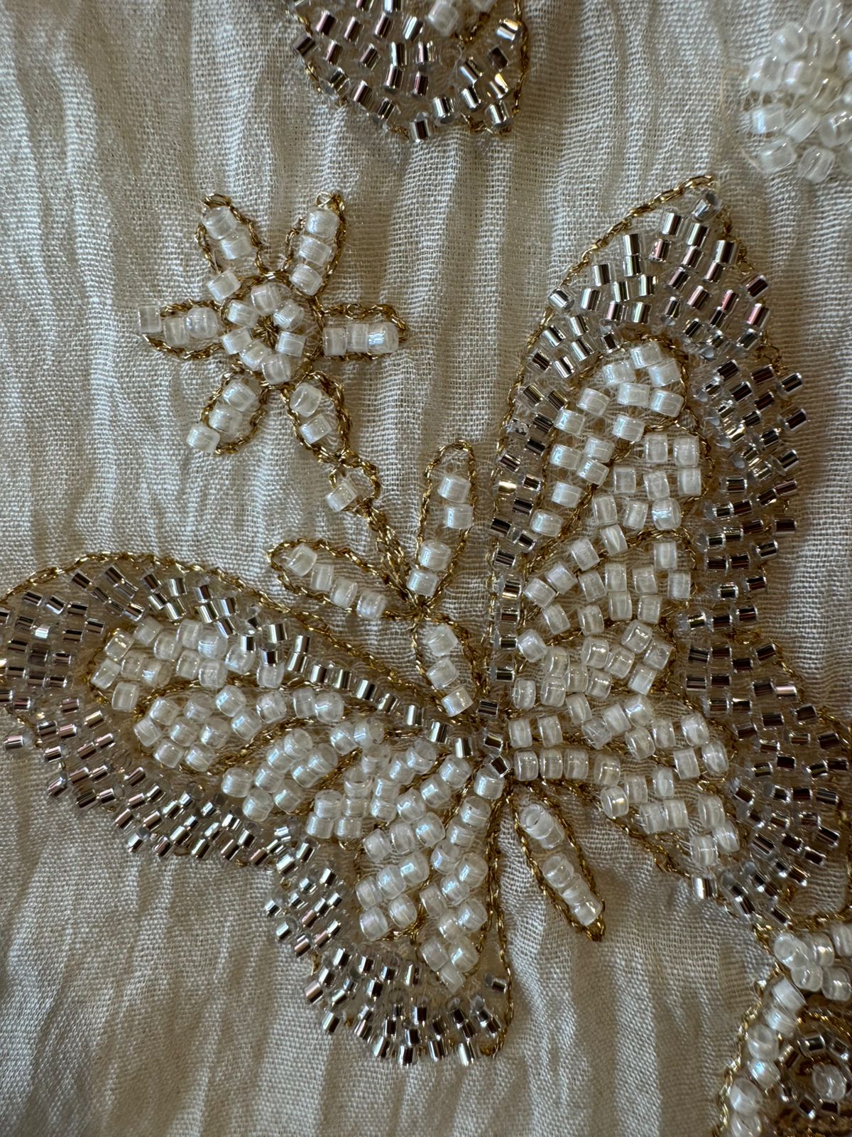 Hand Embellished Butterfly Unstitched suit Set