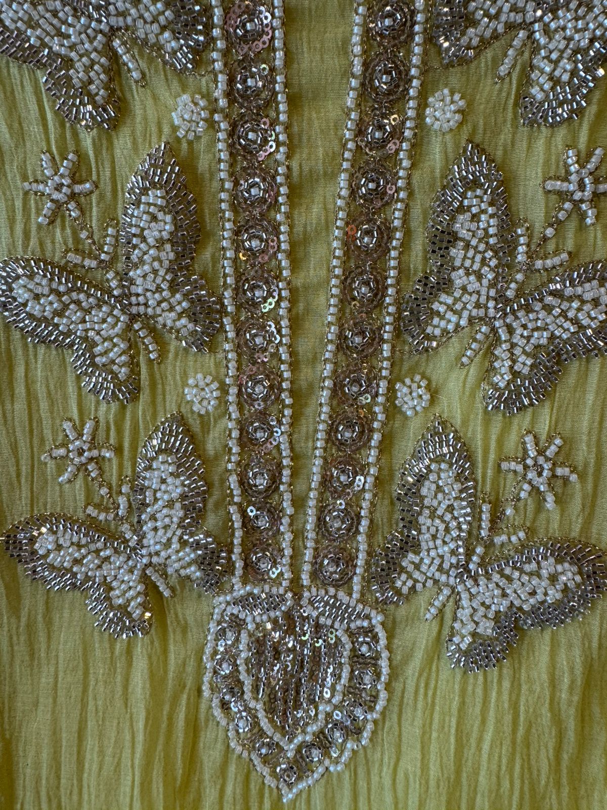 Hand Embellished Butterfly Unstitched suit Set