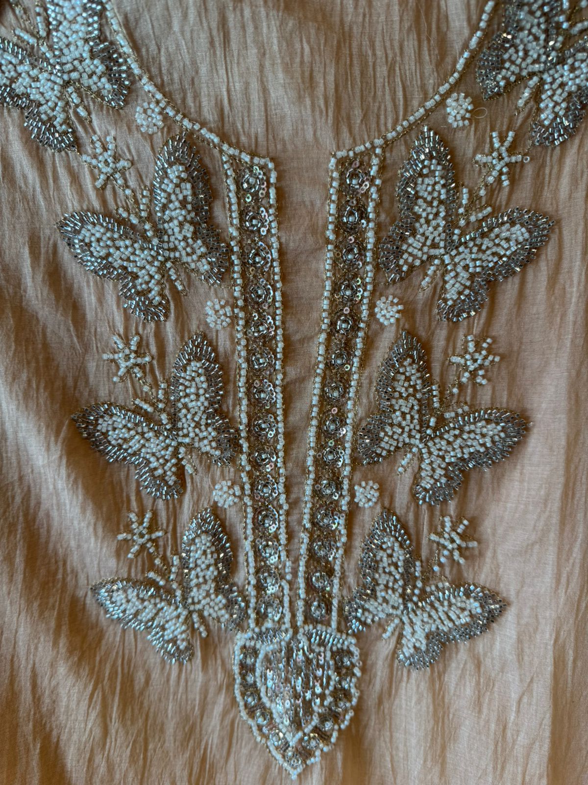 Hand Embellished Butterfly Unstitched suit Set