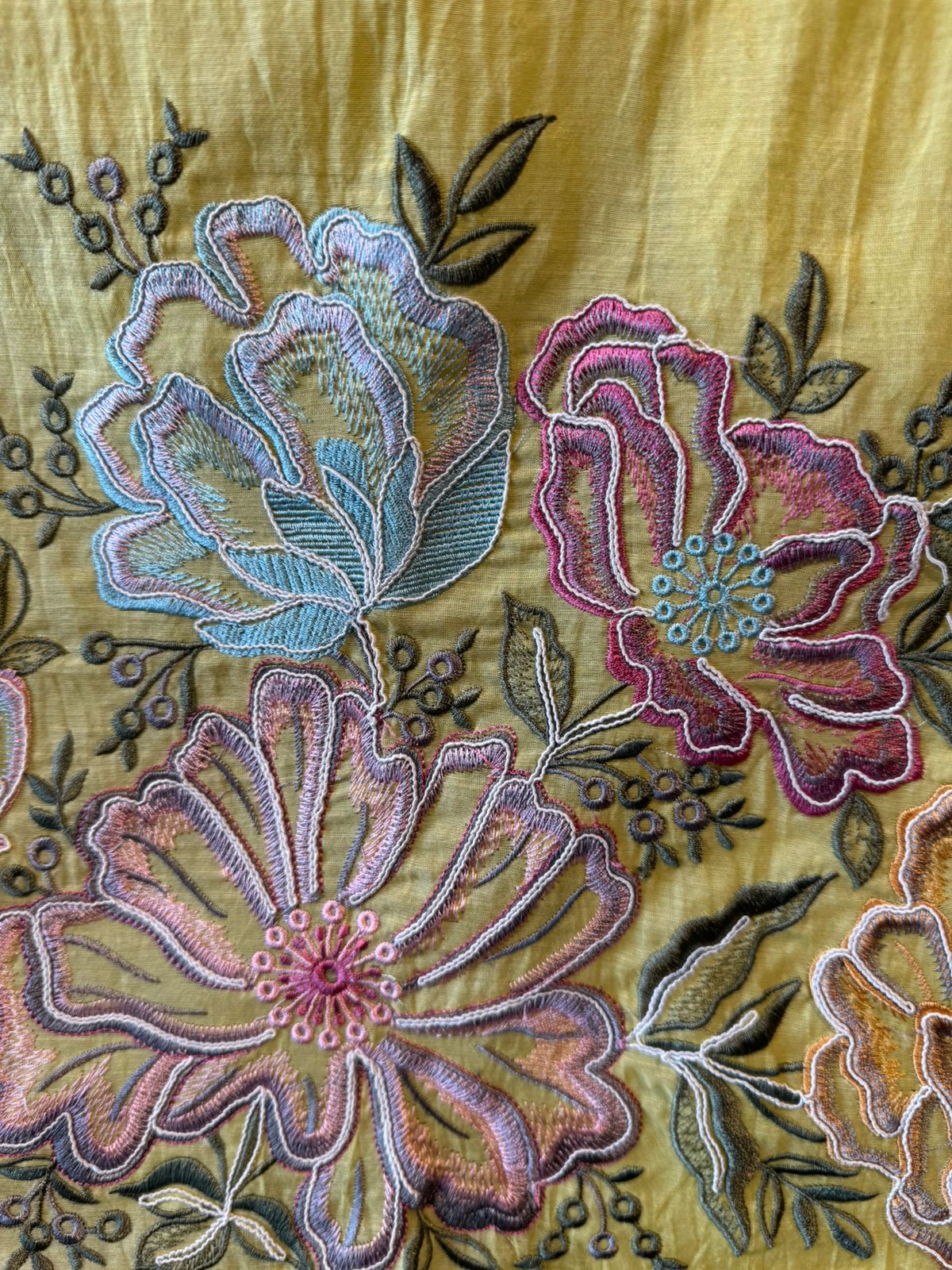 Mul cotton mix chanderi Unstitched suit