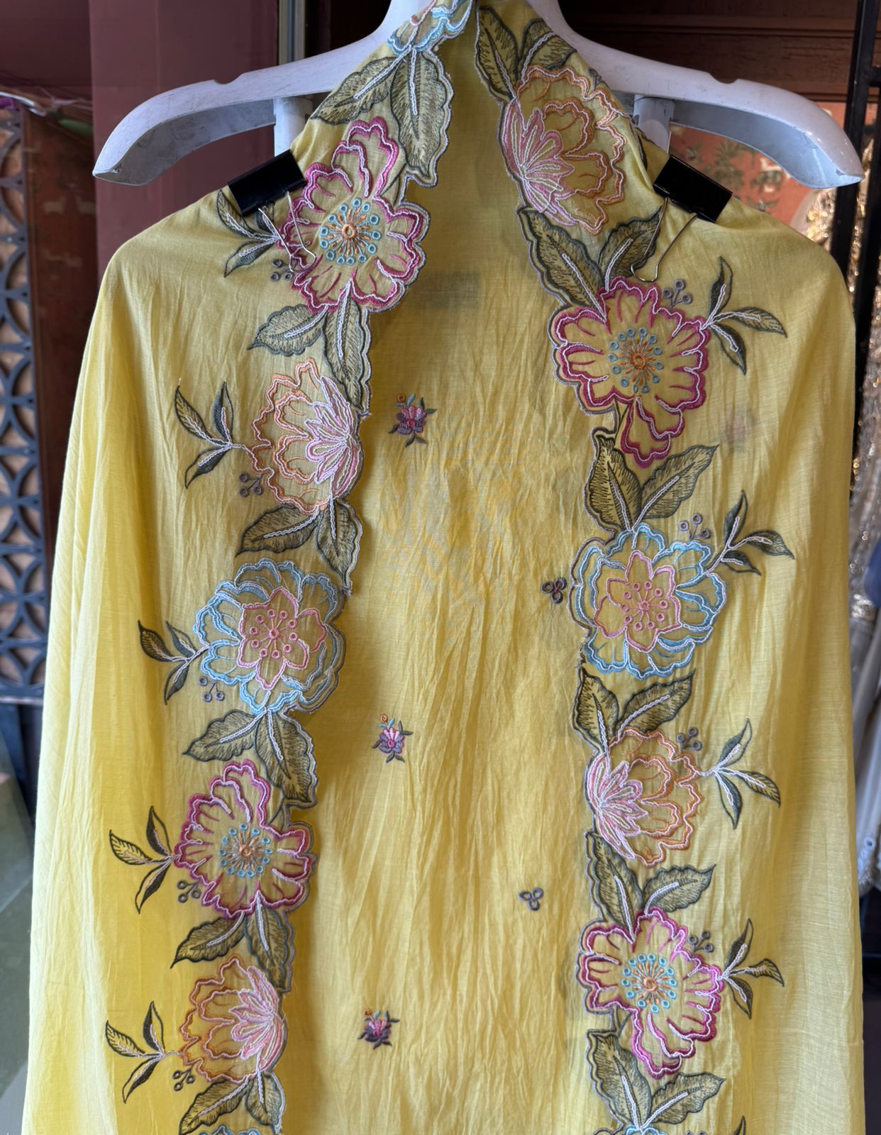 Mul cotton mix chanderi Unstitched suit