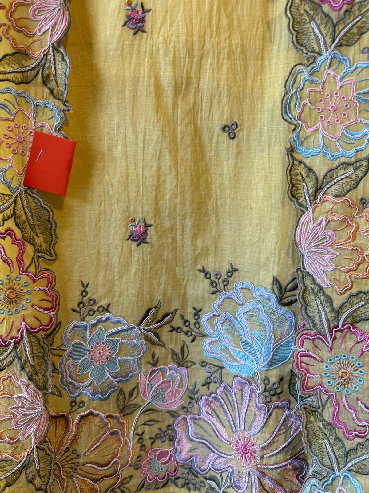 Mul cotton mix chanderi Unstitched suit