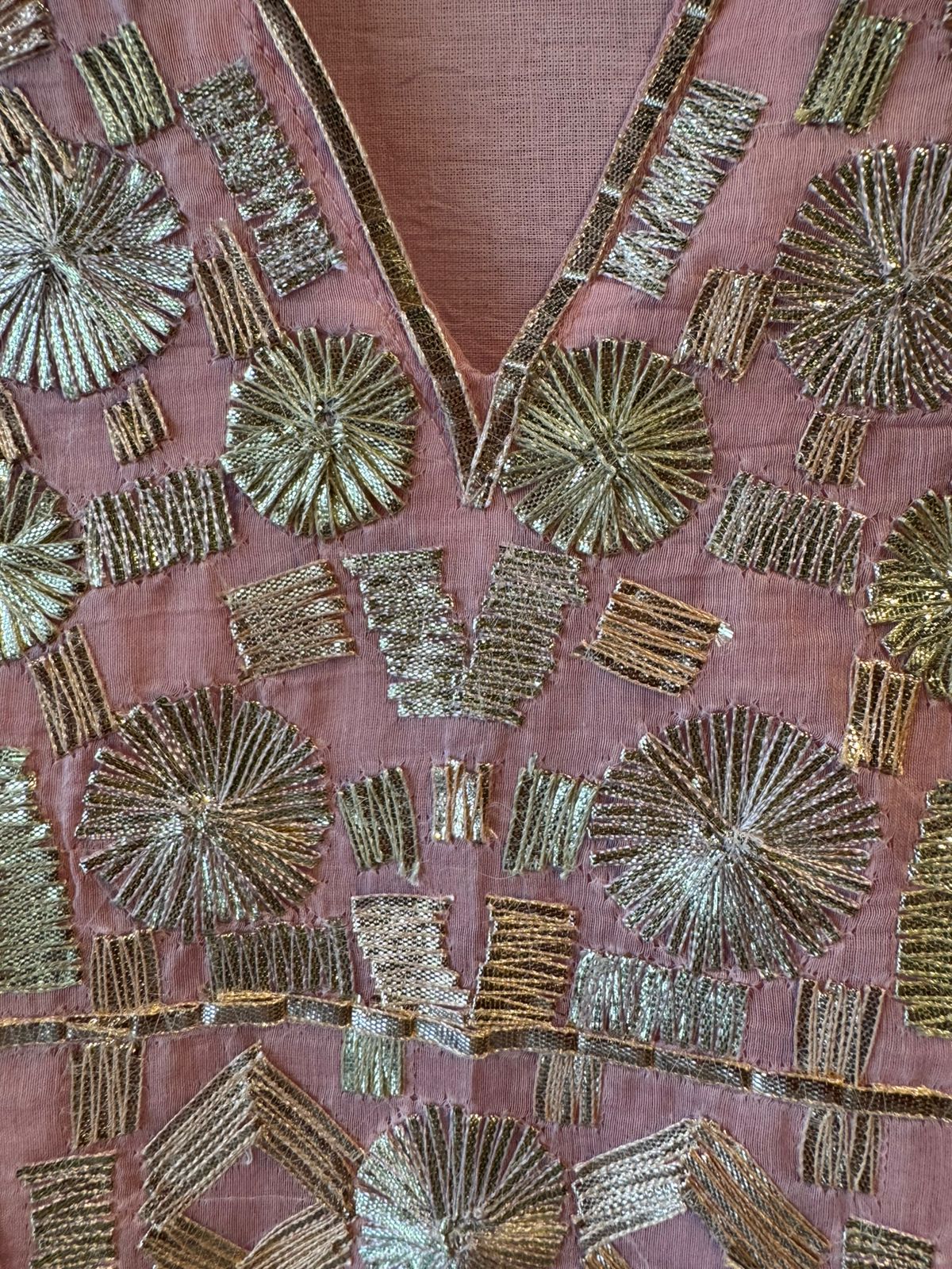 Hand-Embroidered Kurta with Metallic gotta Work