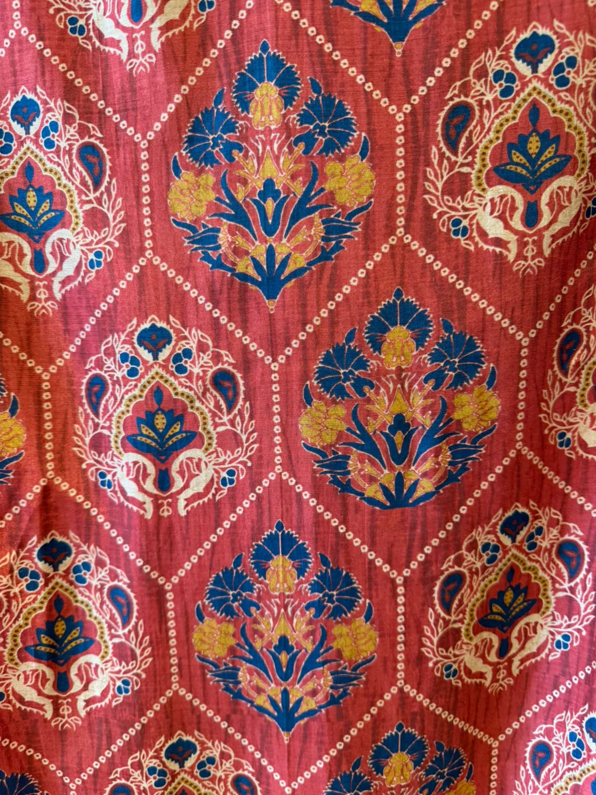 Stunning long ethnic dress ajrakh printed