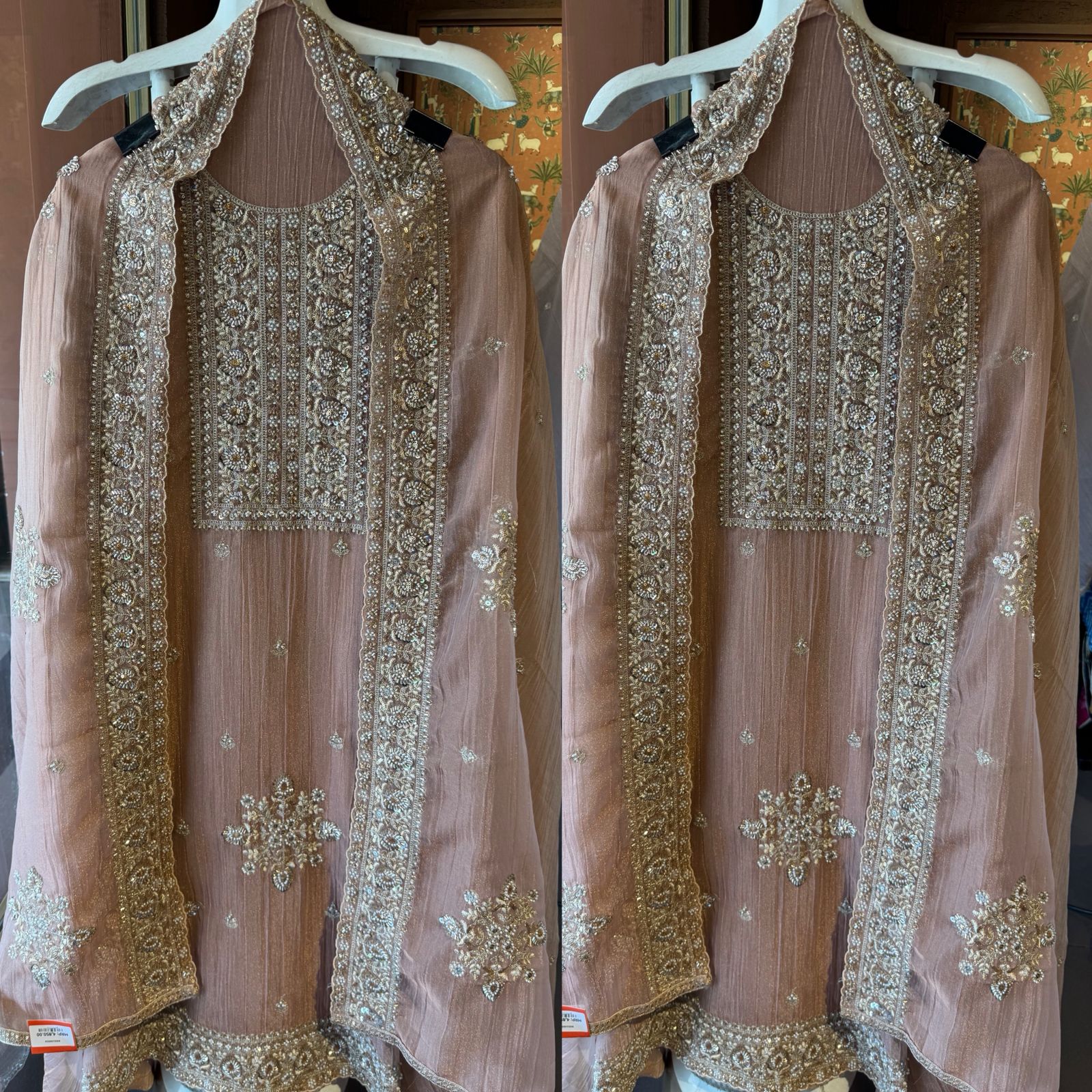 Crushed Tissue unstitched Suits