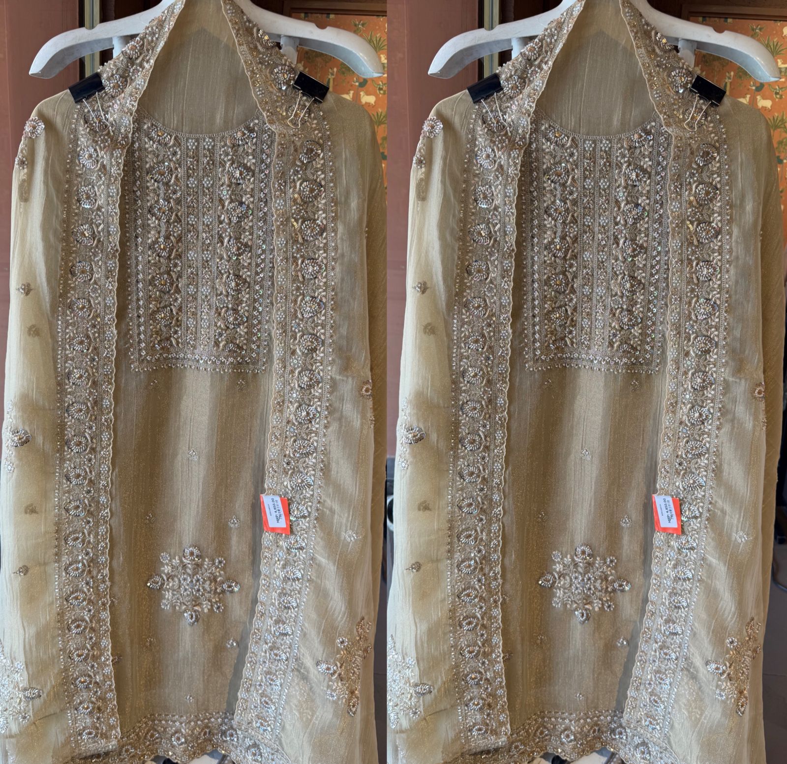 Crushed Tissue unstitched Suits