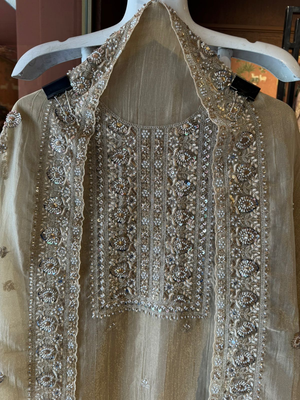 Crushed Tissue unstitched Suits