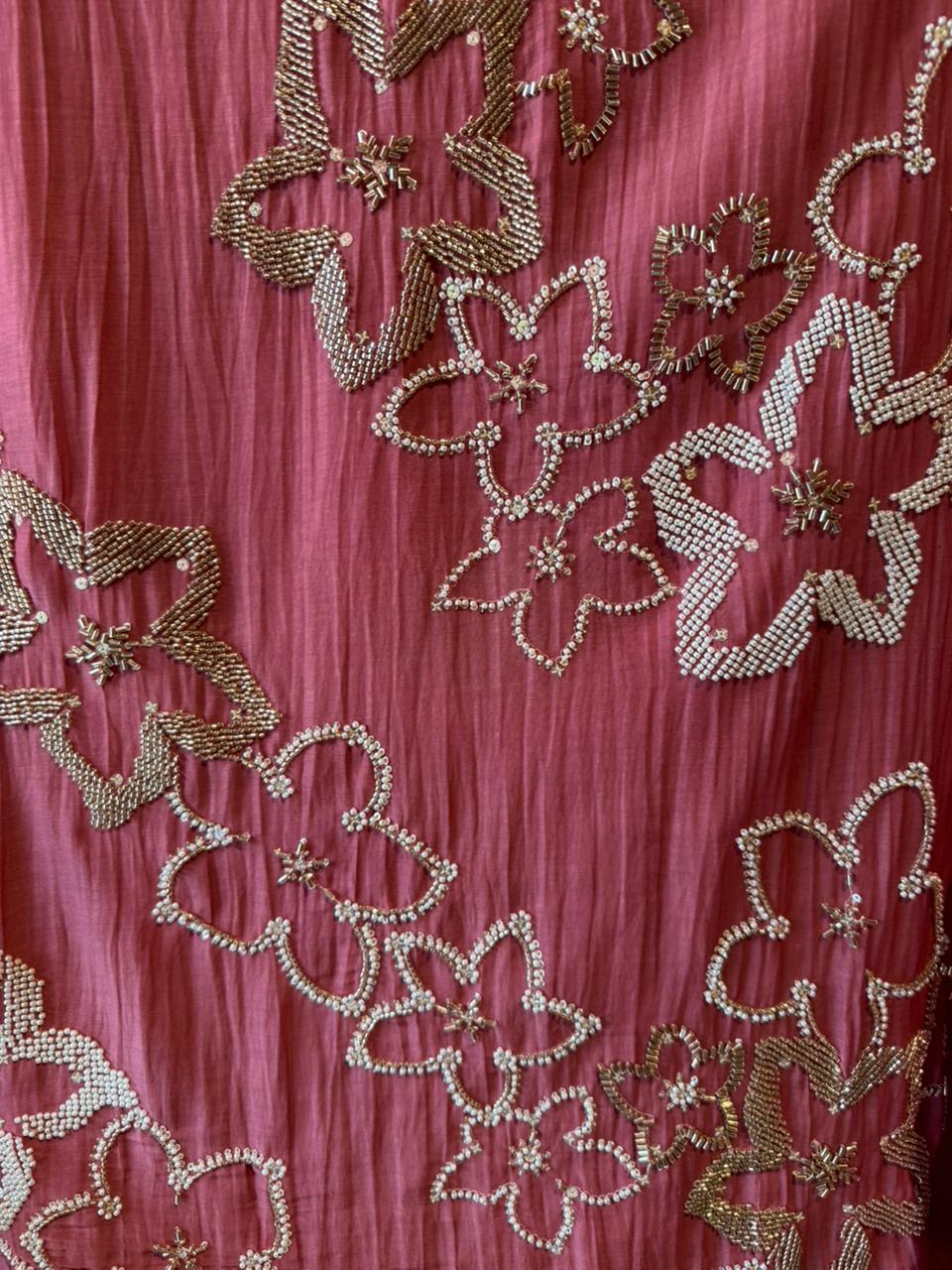 lightweight crinkled Mul cotton unstitched suit
