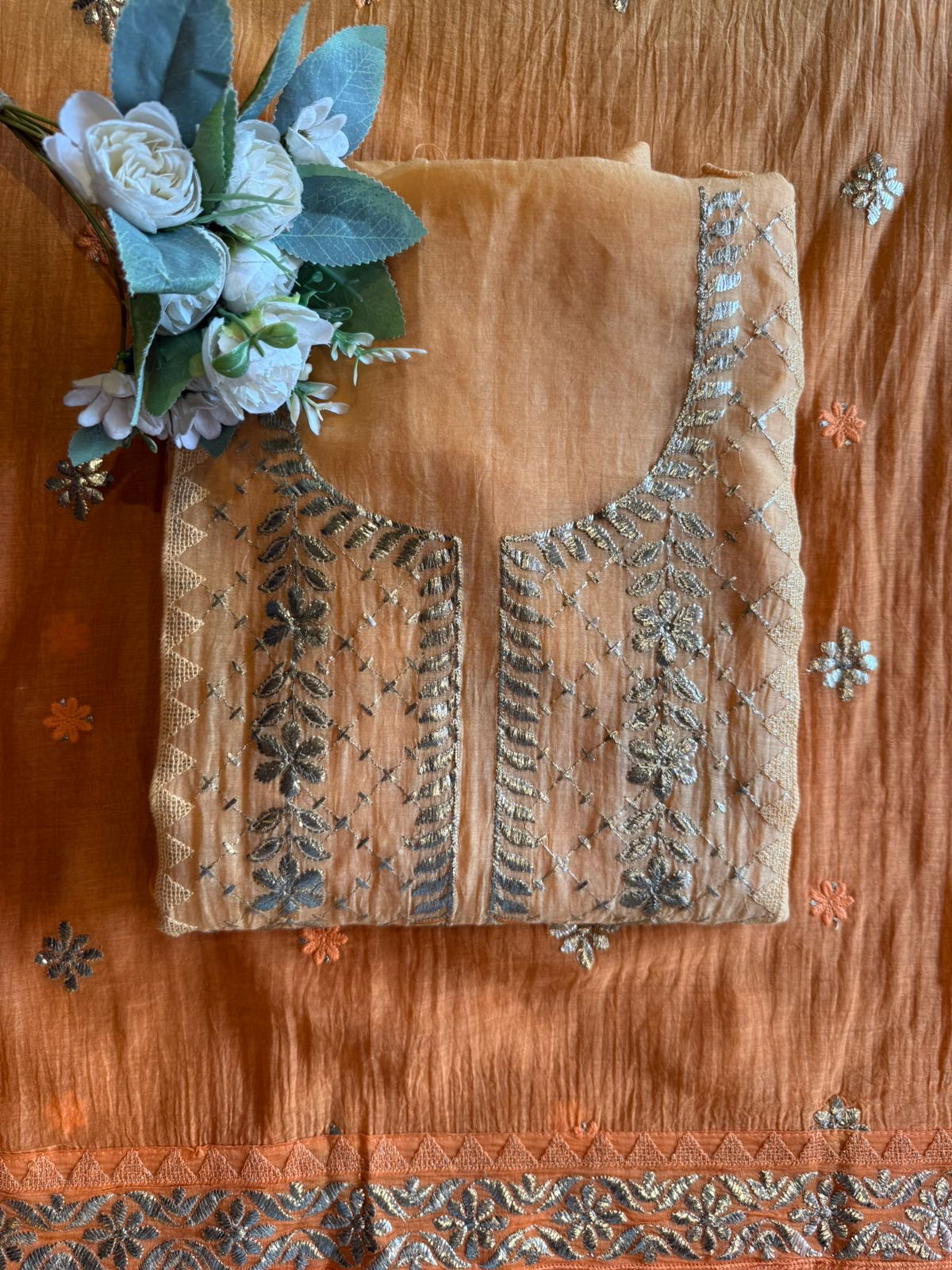 Cotron Chanderi  elegant suit set