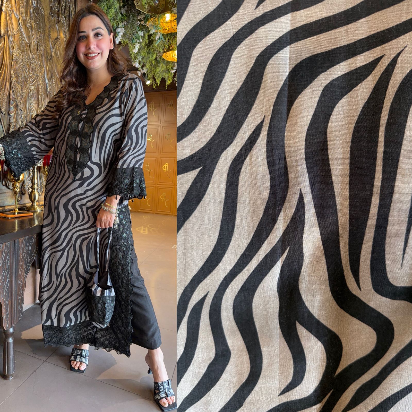 zebra designed print Suit Set