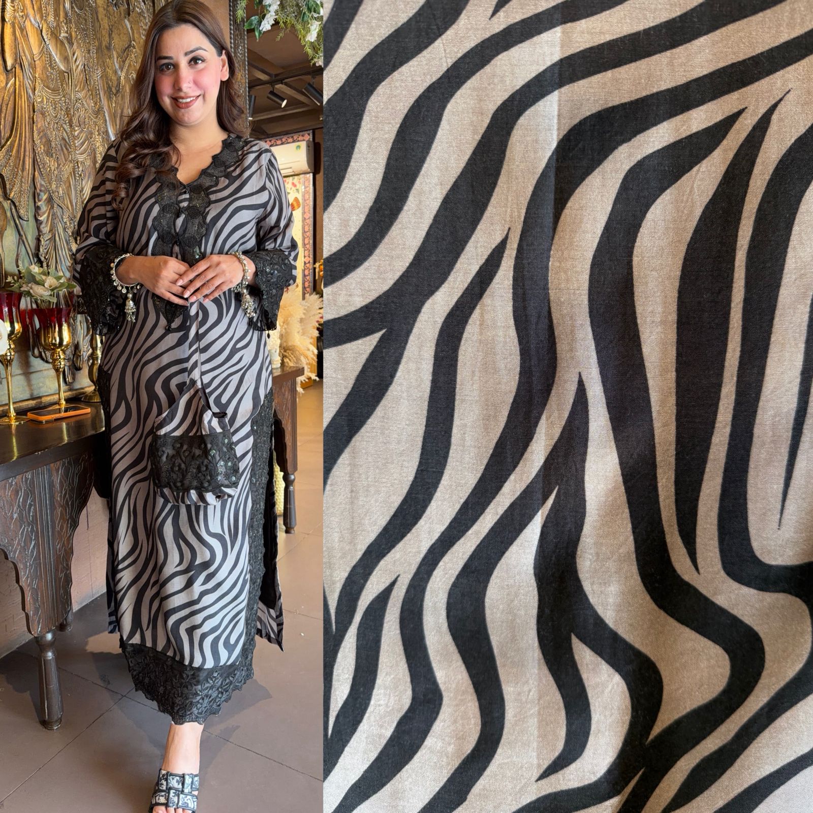 zebra designed print Suit Set