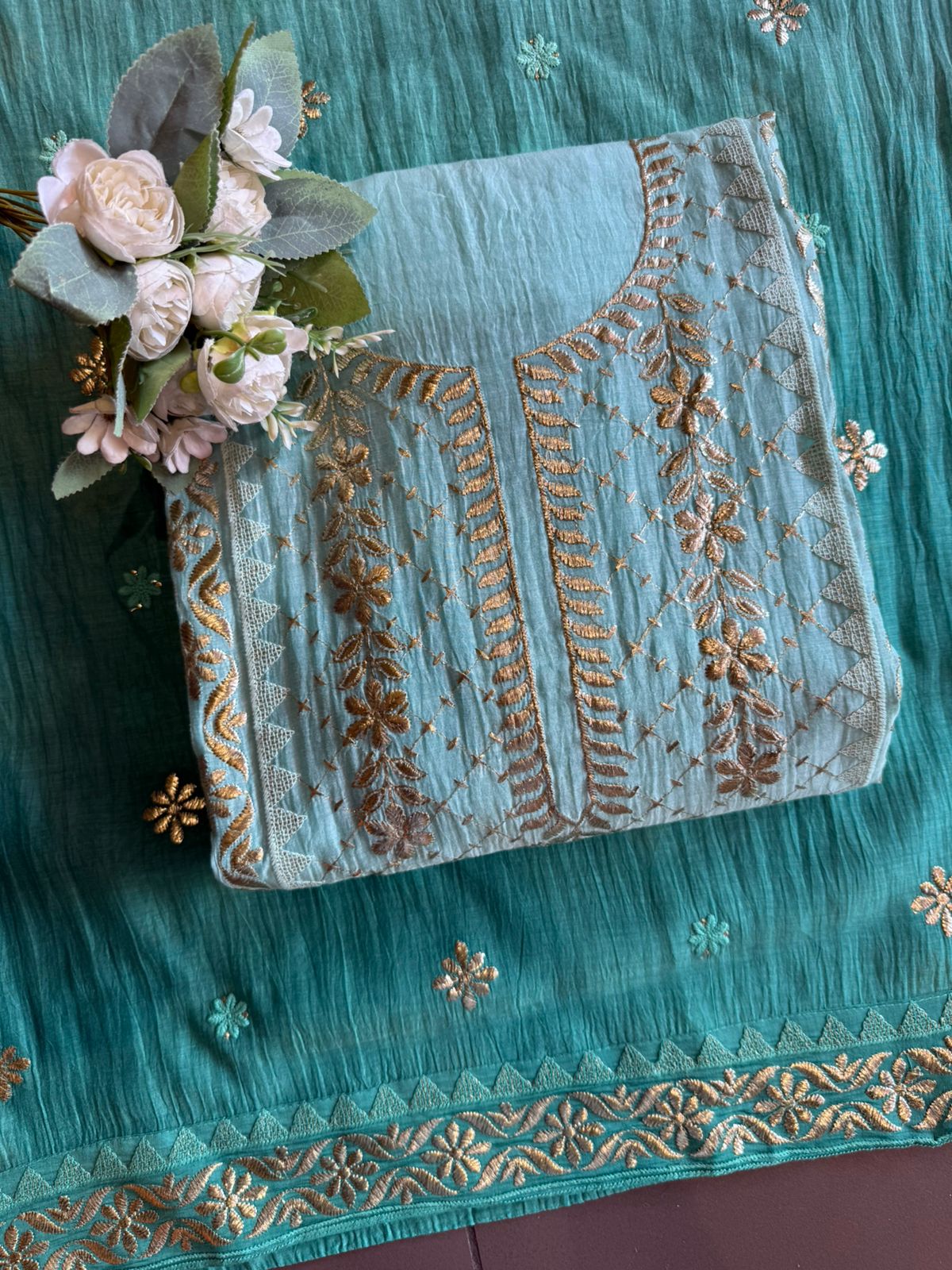 Cotron Chanderi  elegant suit set