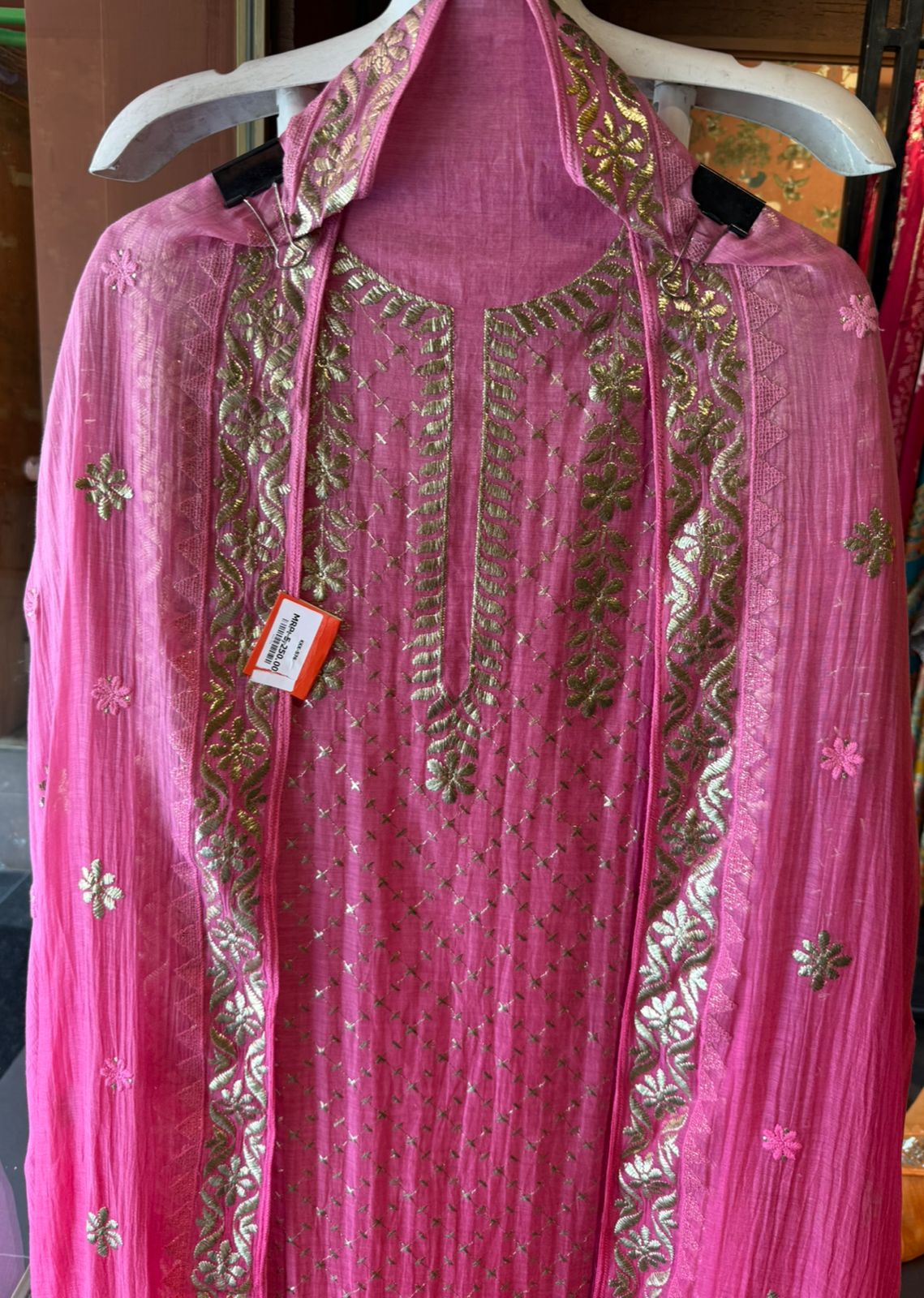 Cotron Chanderi  elegant suit set