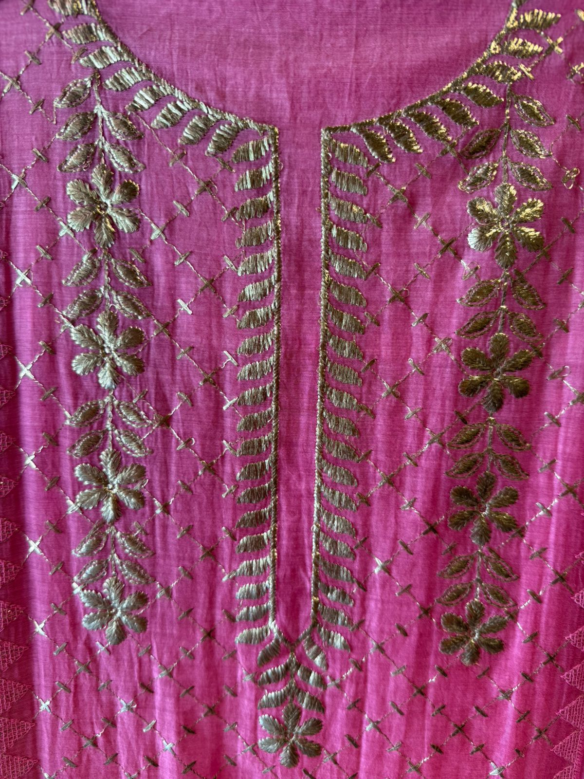Cotron Chanderi  elegant suit set