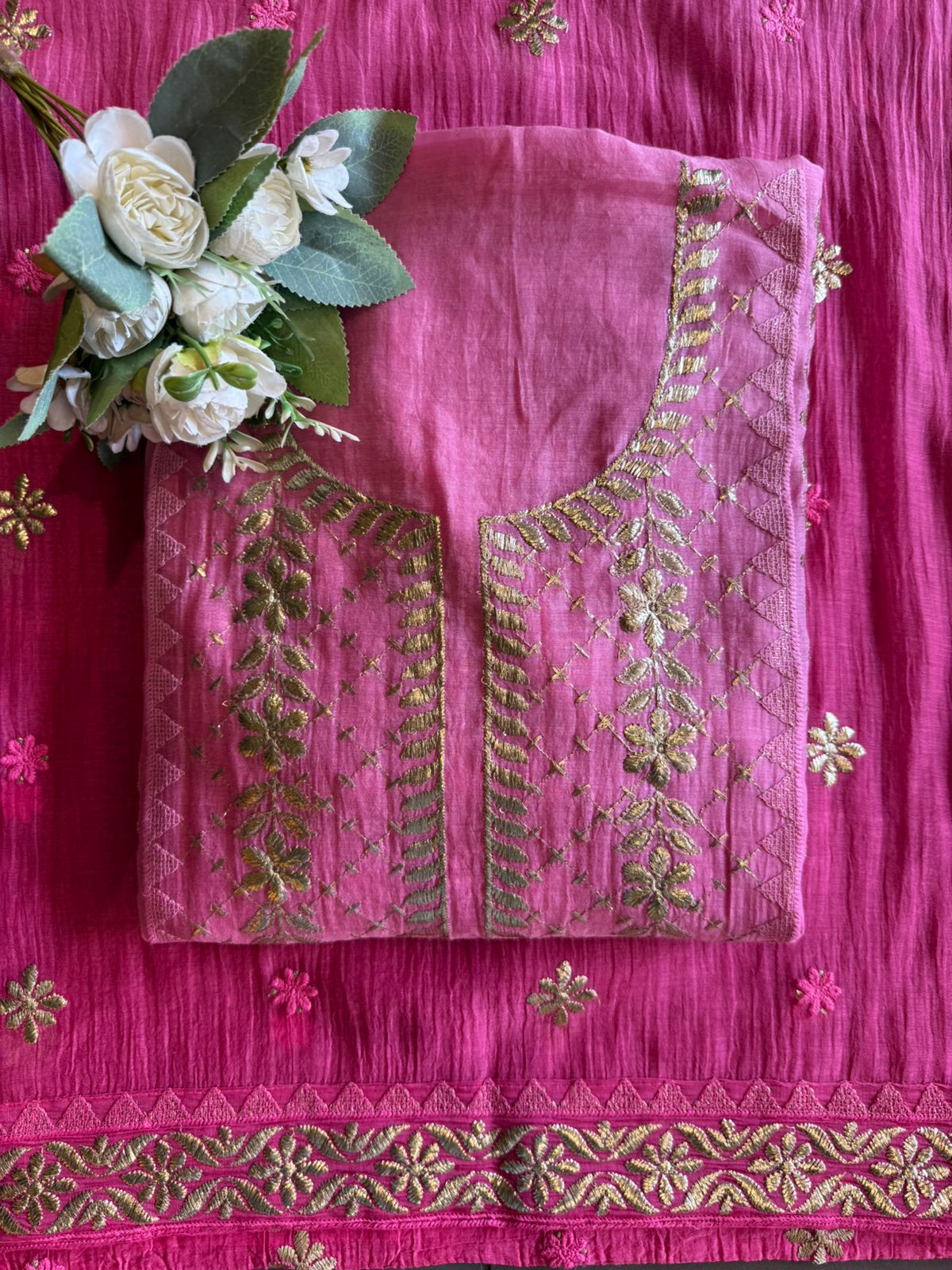 Cotron Chanderi  elegant suit set