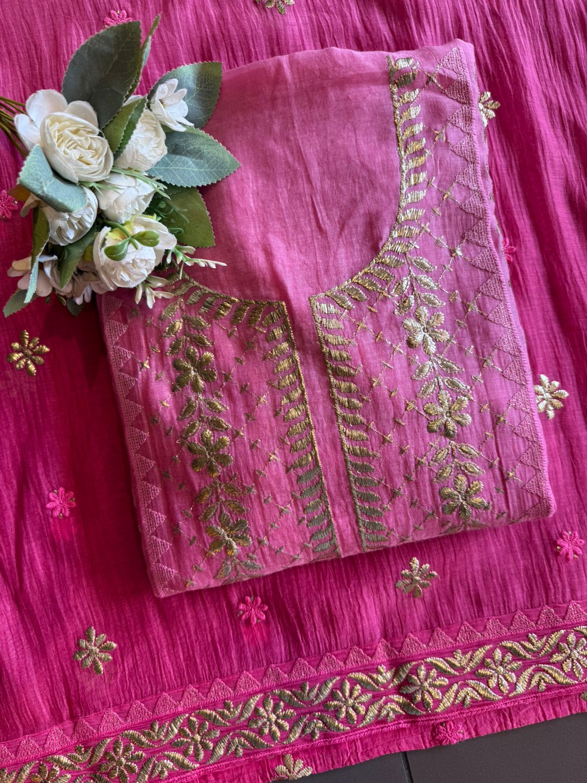 Cotron Chanderi  elegant suit set