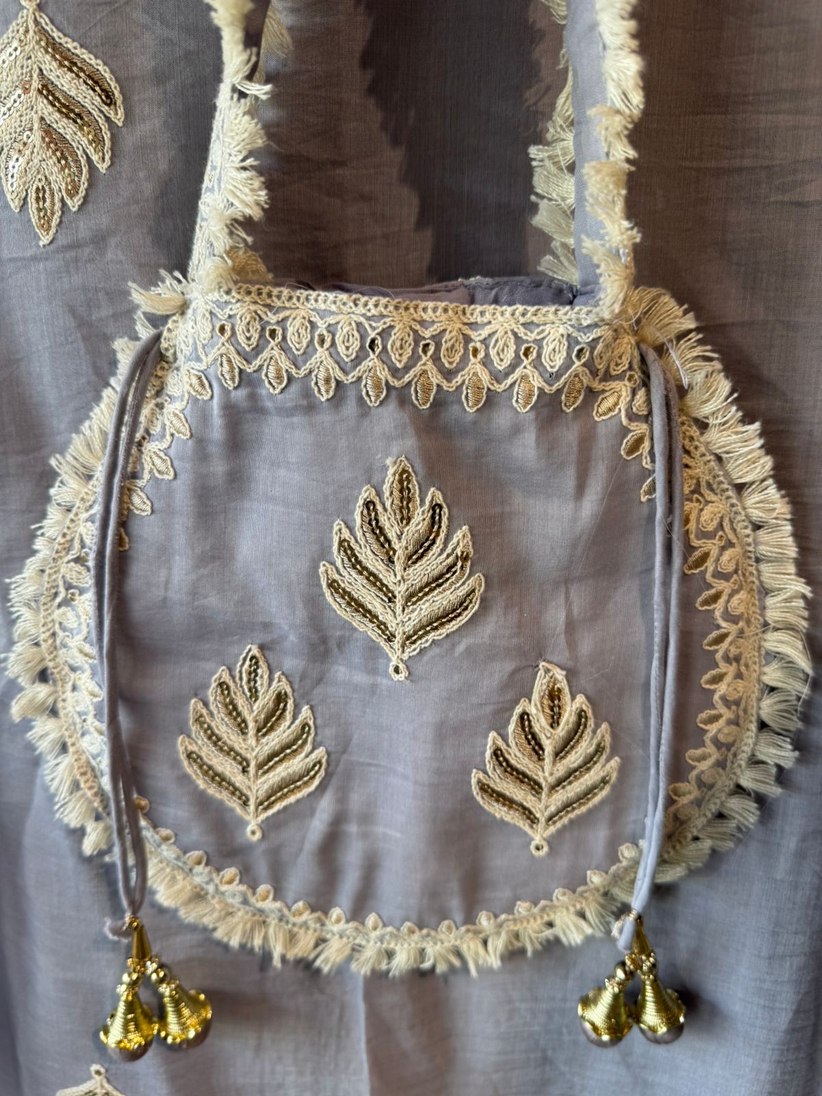 EMBROIDERED MUL COTTON ANARKALI