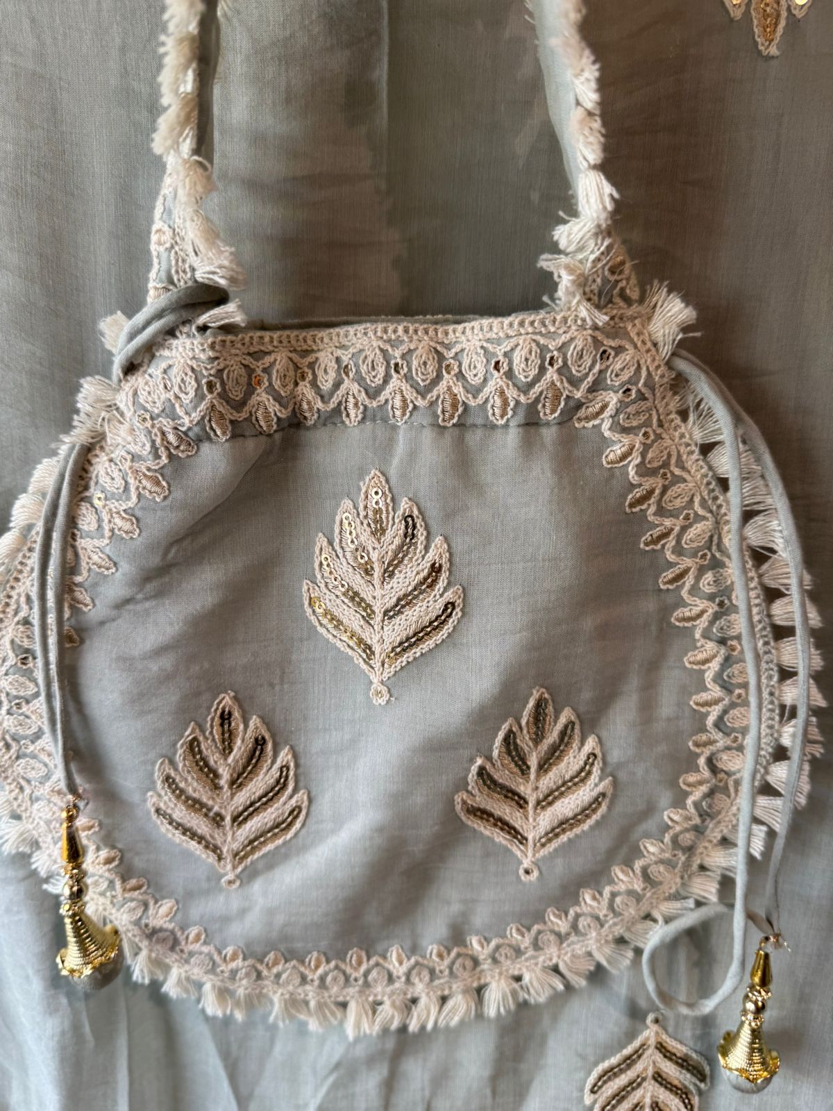 EMBROIDERED MUL COTTON ANARKALI