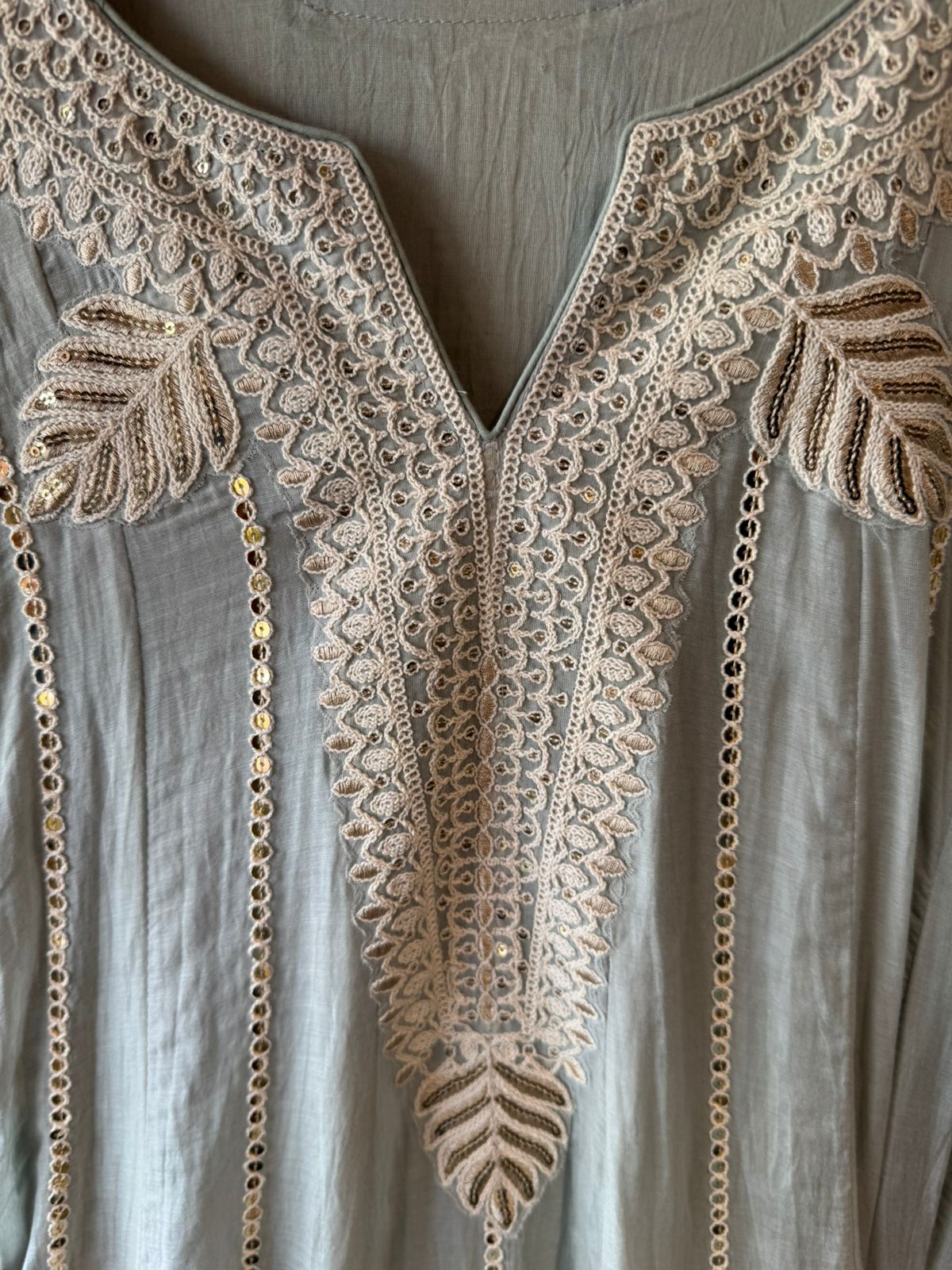 EMBROIDERED MUL COTTON ANARKALI