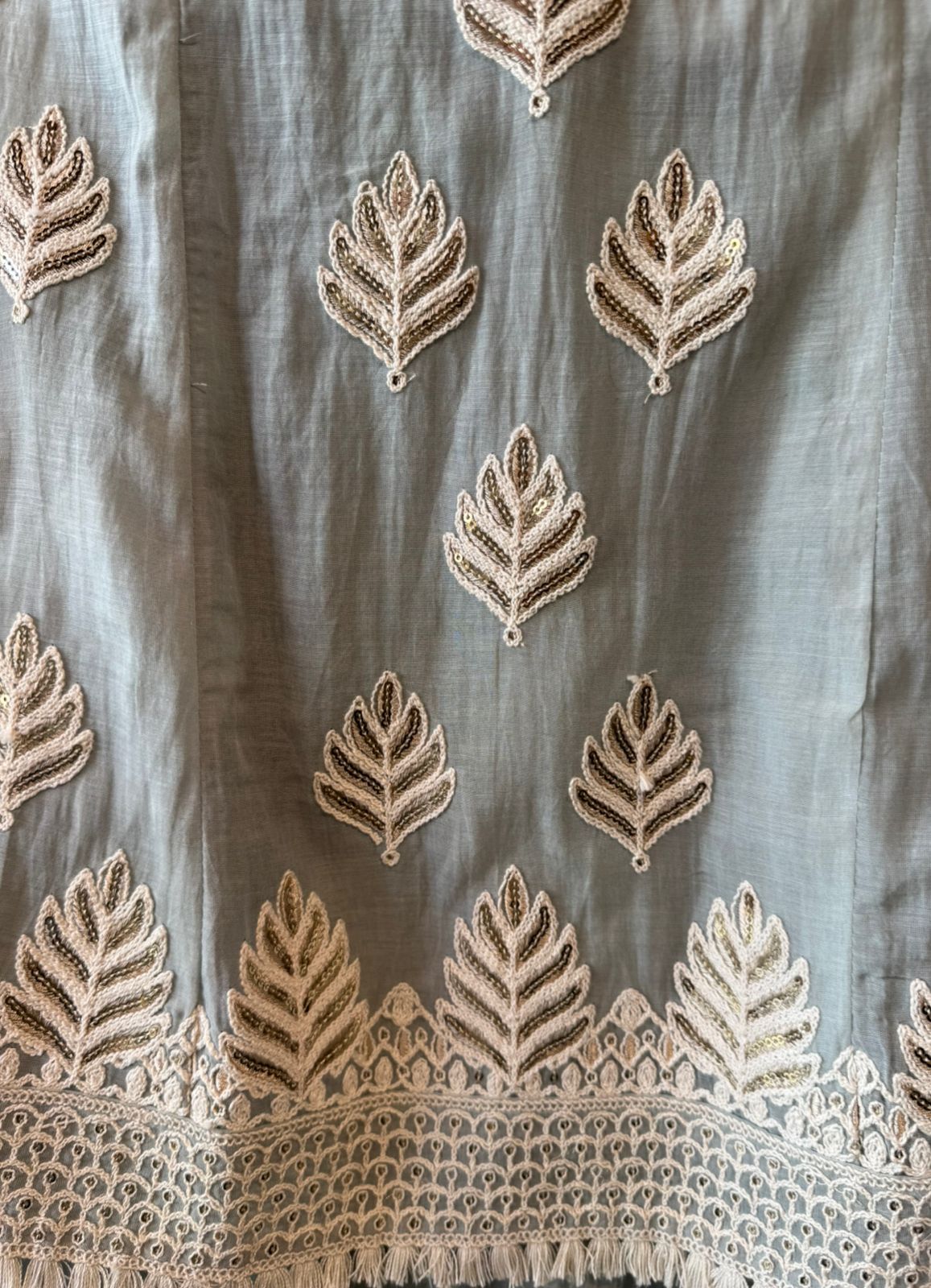 EMBROIDERED MUL COTTON ANARKALI