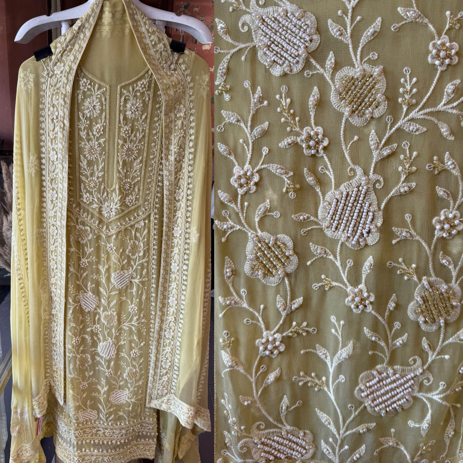 Chikankari Embroidered Unstitched suit set