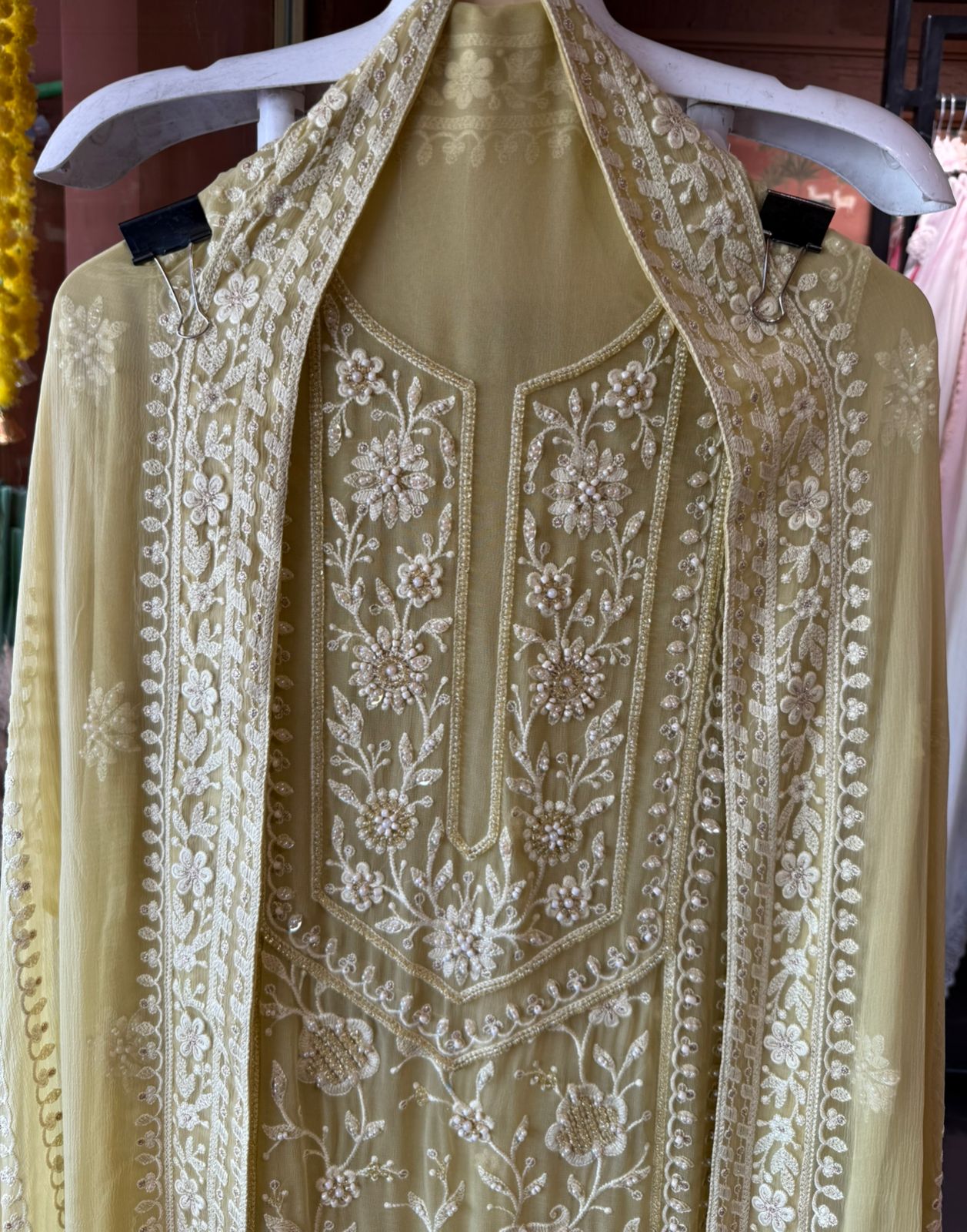 Chikankari Embroidered Unstitched suit set