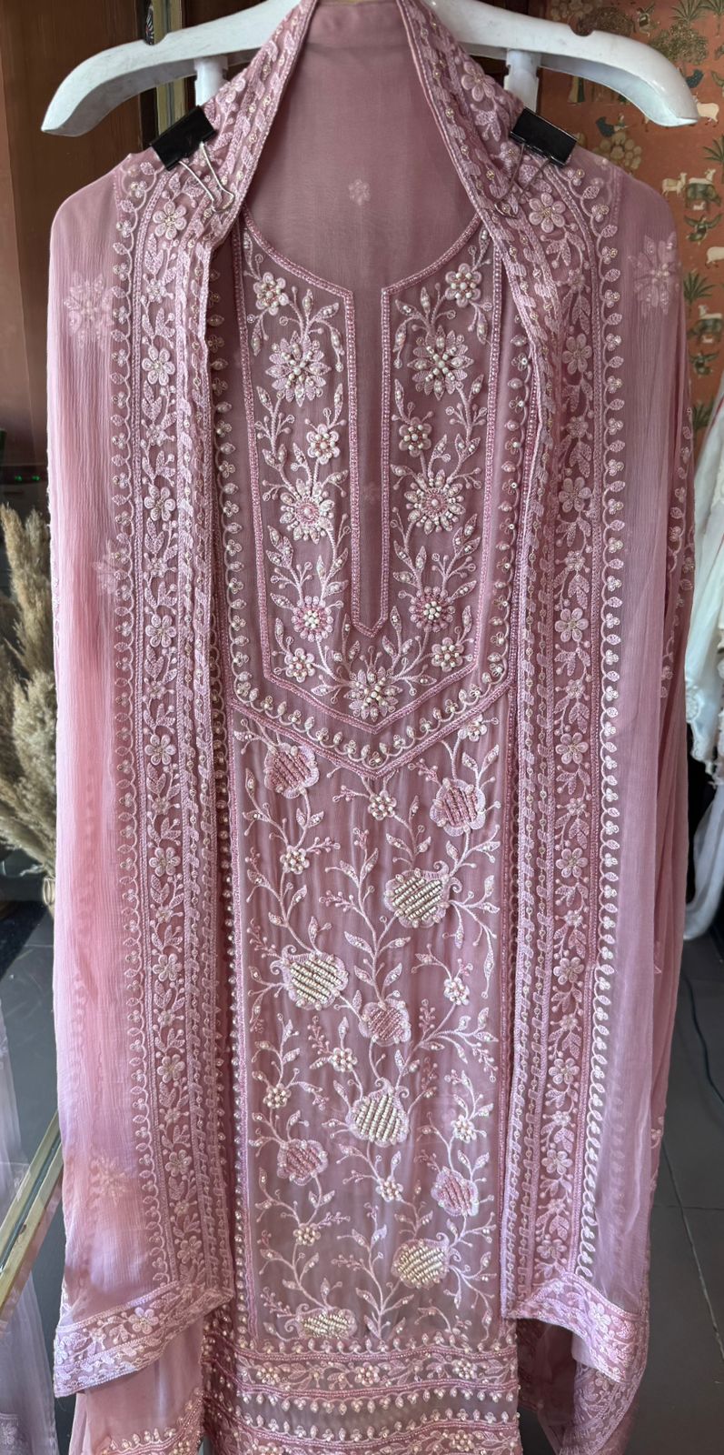Chikankari Embroidered Unstitched suit set