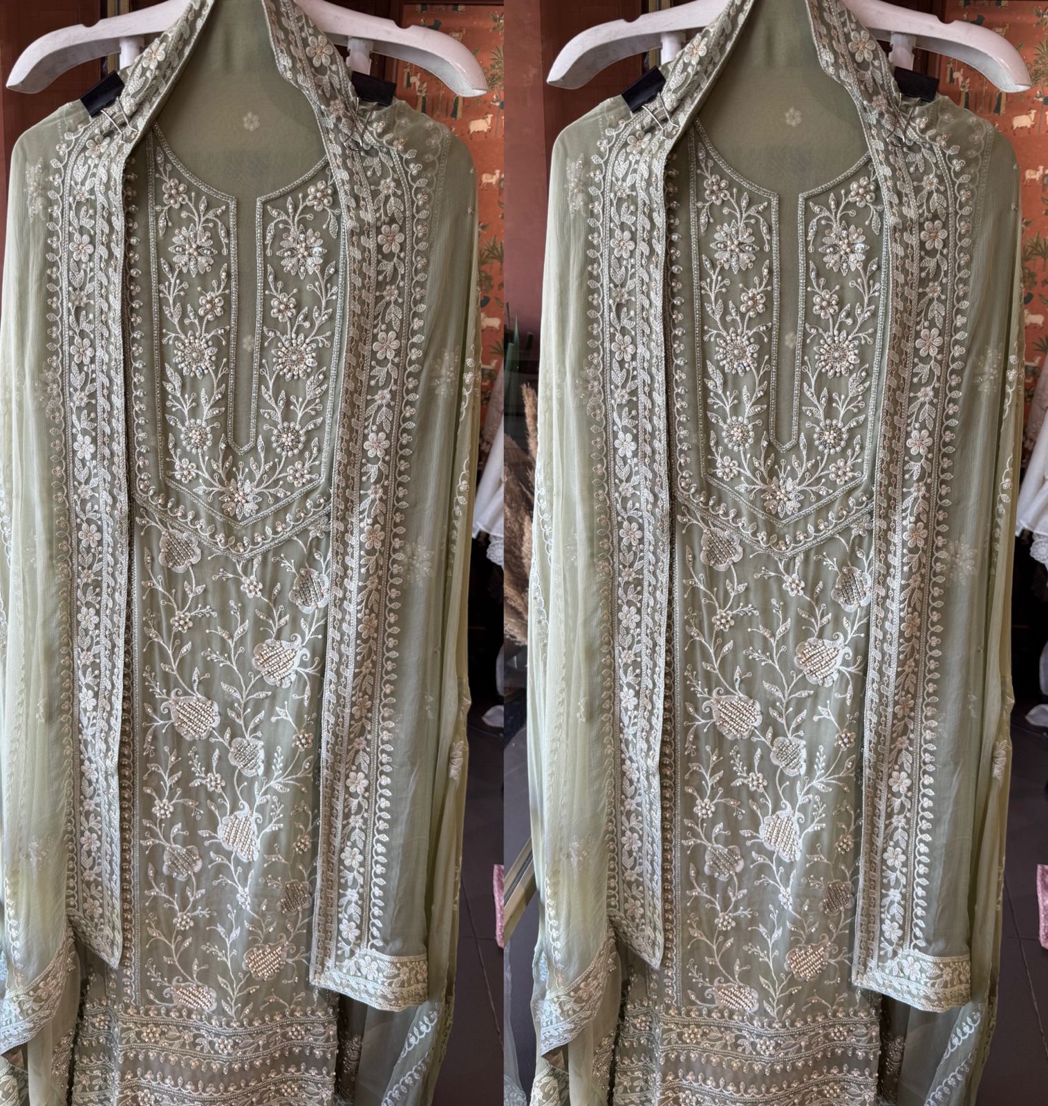 Chikankari Embroidered Unstitched suit set