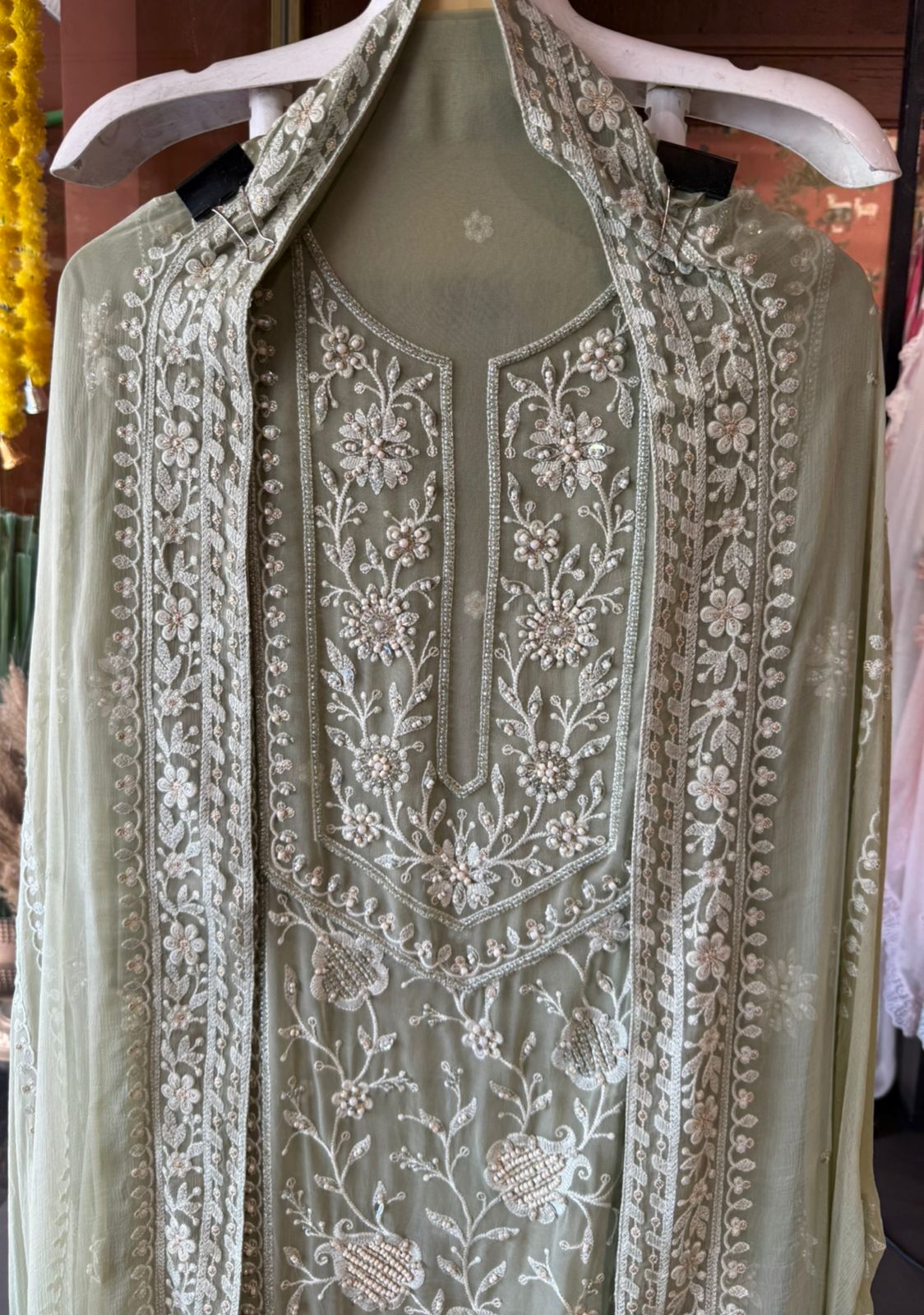 Chikankari Embroidered Unstitched suit set