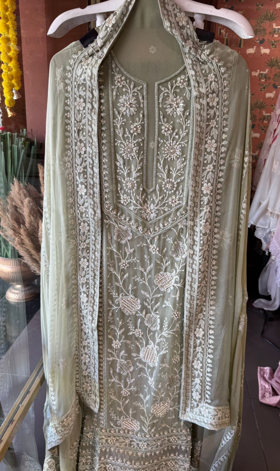 Chikankari Embroidered Unstitched suit set