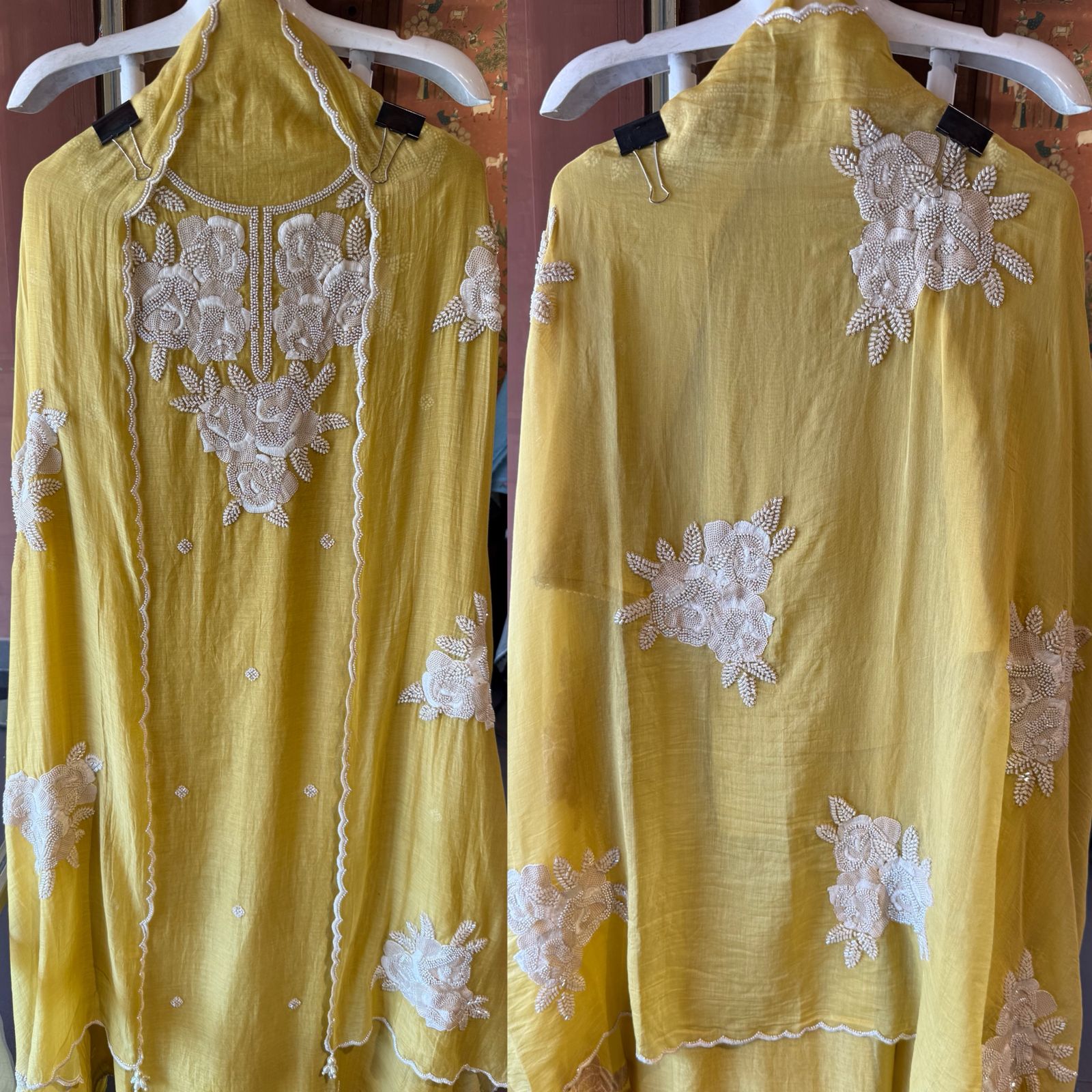 Pure soft Mul cotton chanderi unstitched suit