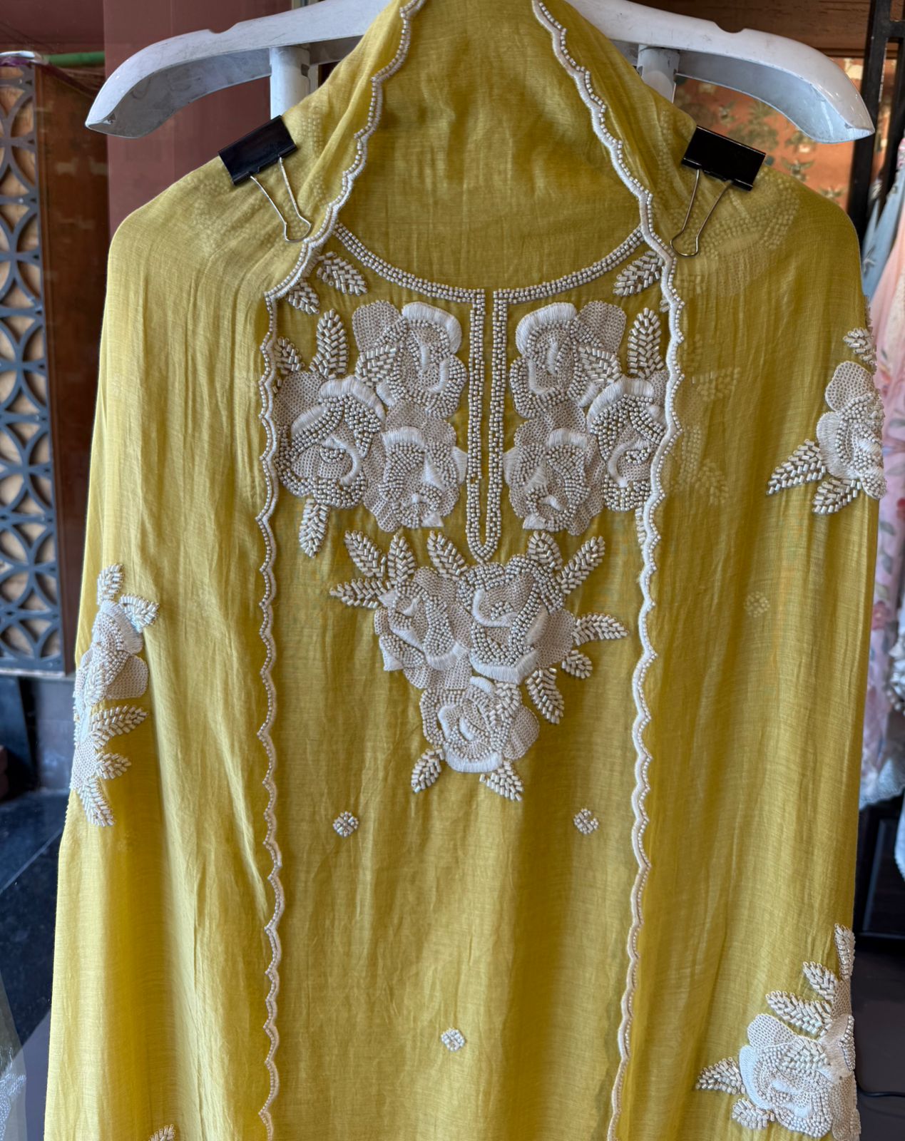 Pure soft Mul cotton chanderi unstitched suit