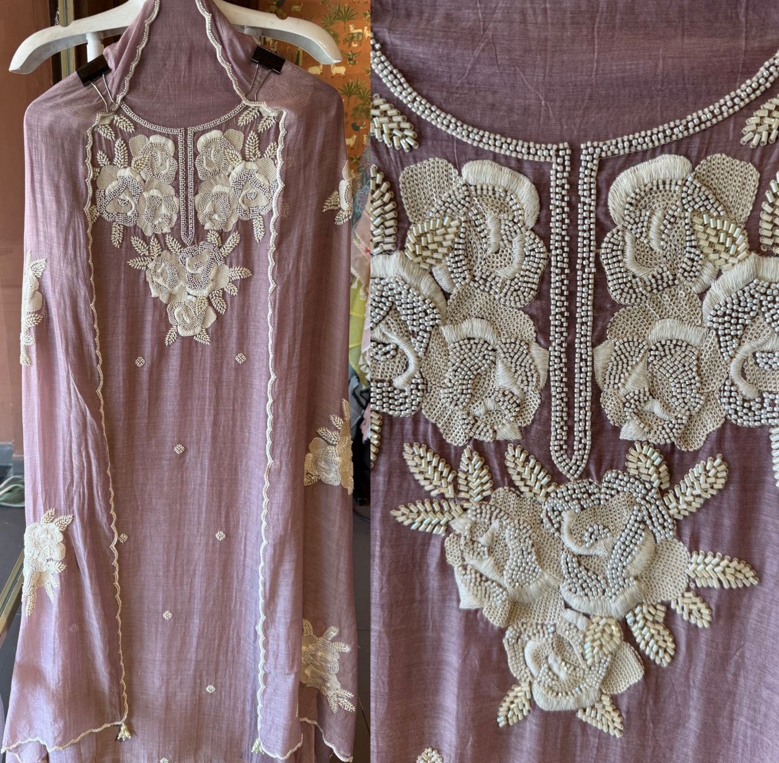 Pure soft Mul cotton chanderi unstitched suit