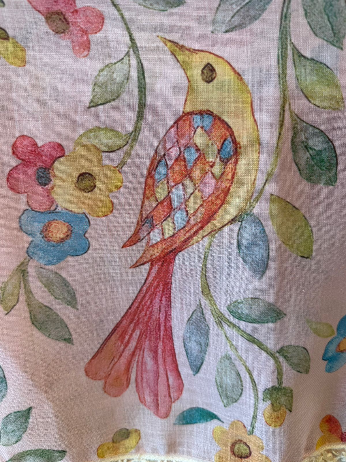 Soft pastel floral prints unstitched suit