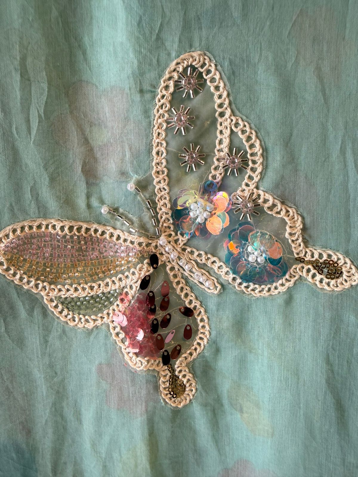 Soft pastel floral prints unstitched suit
