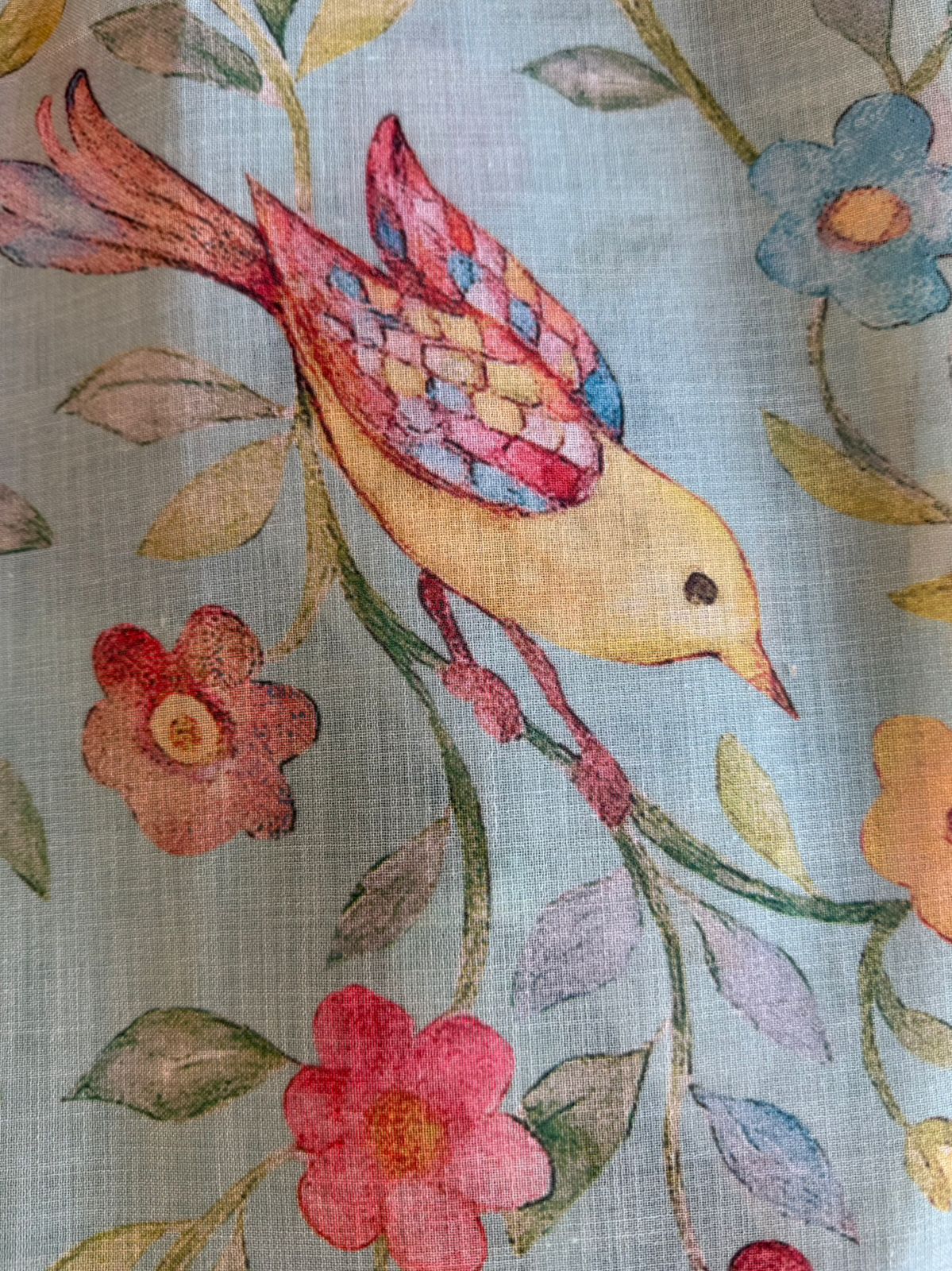 Soft pastel floral prints unstitched suit