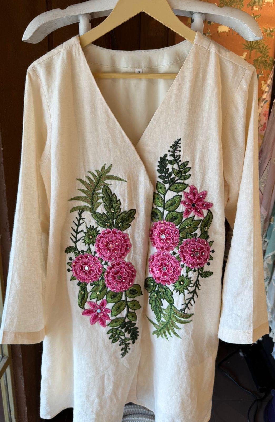 Ivory Floral Embroidered Co-ord Set