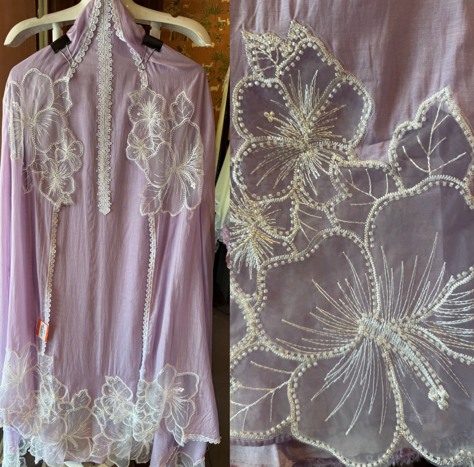 Floral Appliqué Suit Set