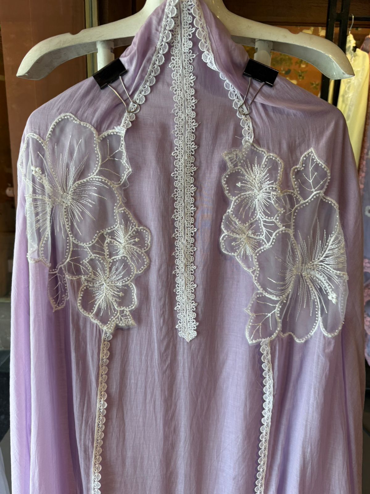 Floral Appliqué Suit Set