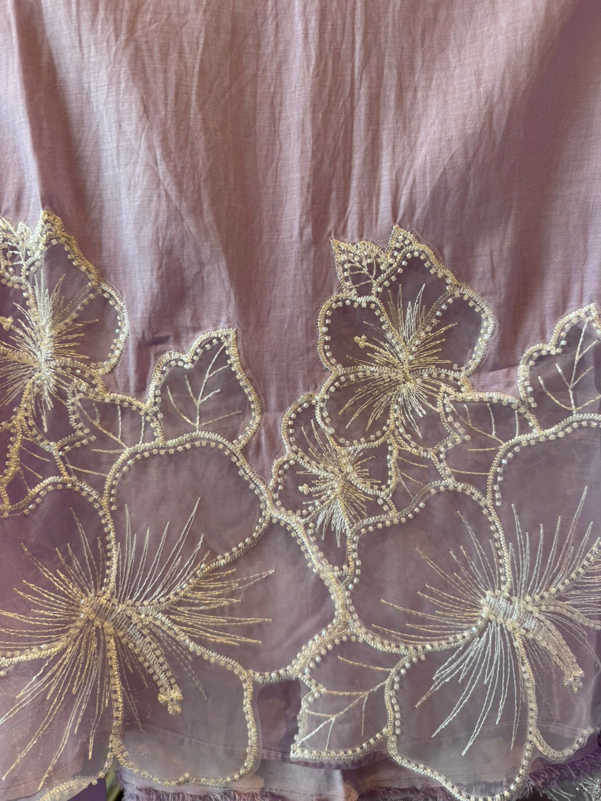 Floral Appliqué Suit Set