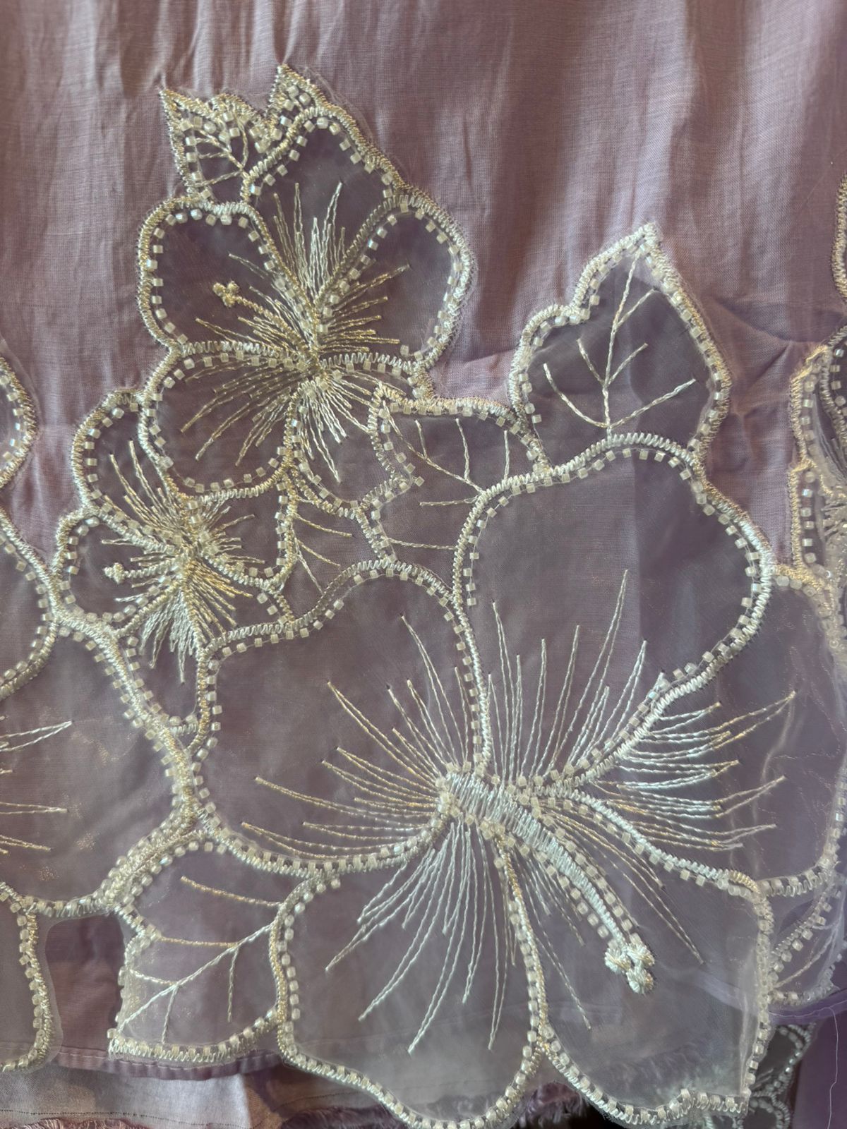 Floral Appliqué Suit Set