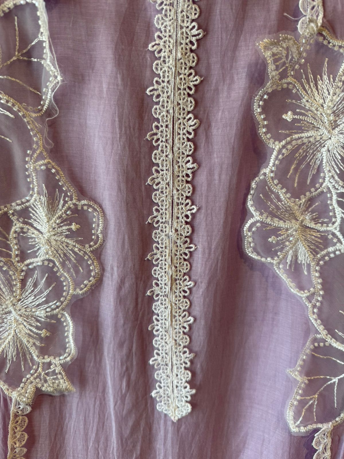 Floral Appliqué Suit Set