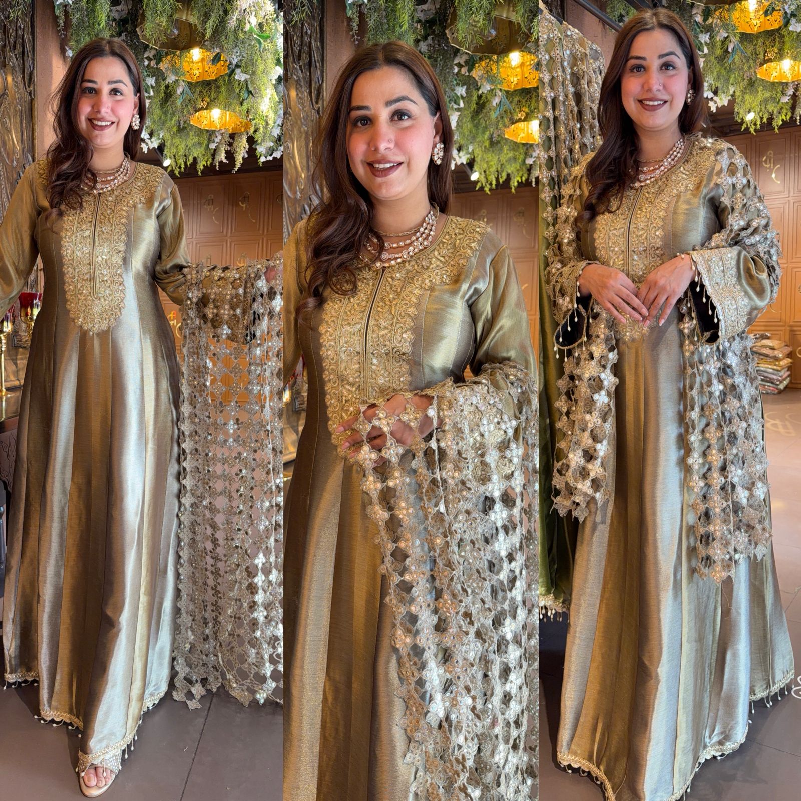 Antique Festive Anarkali Suit