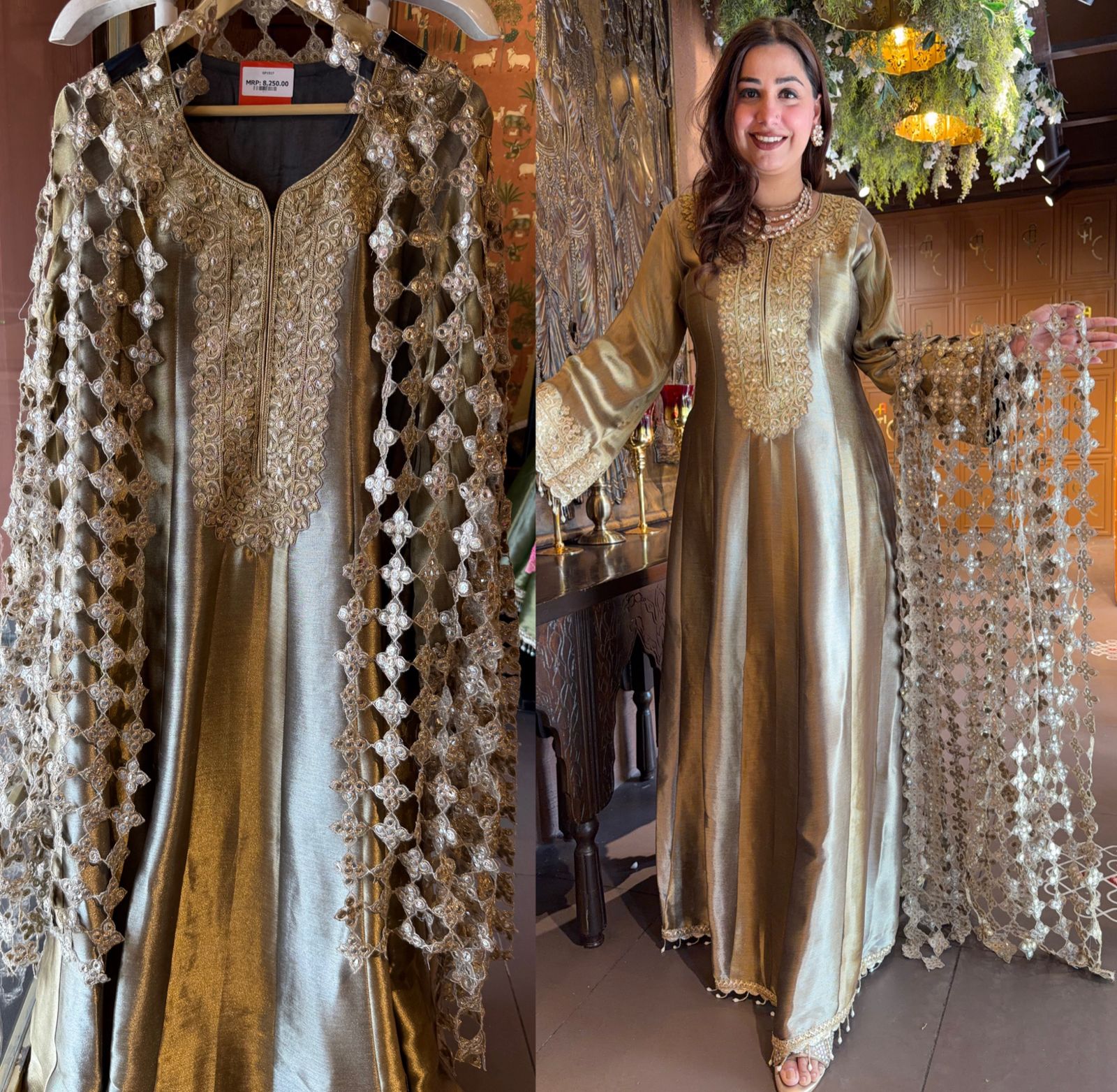 Antique Festive Anarkali Suit