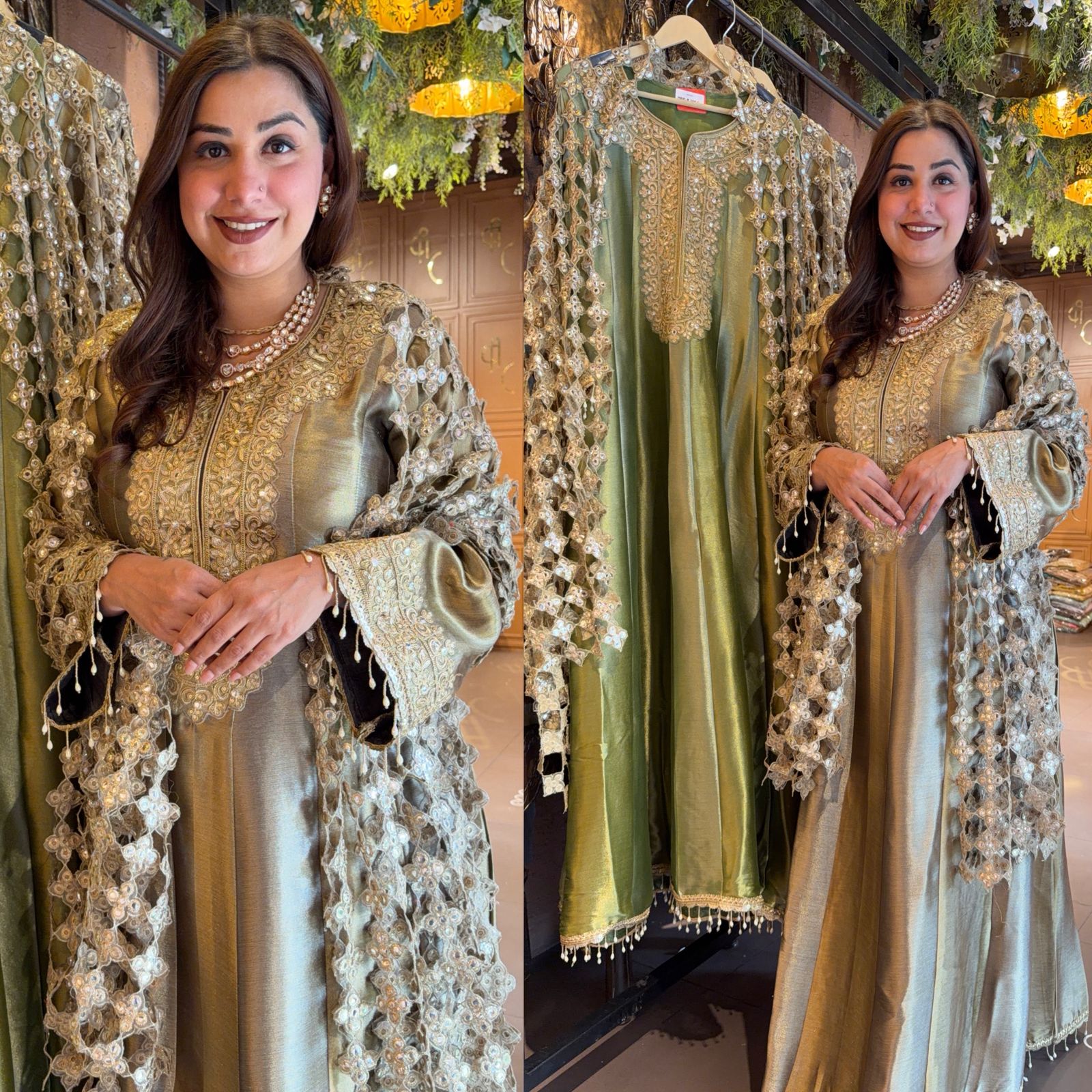 Antique Festive Anarkali Suit