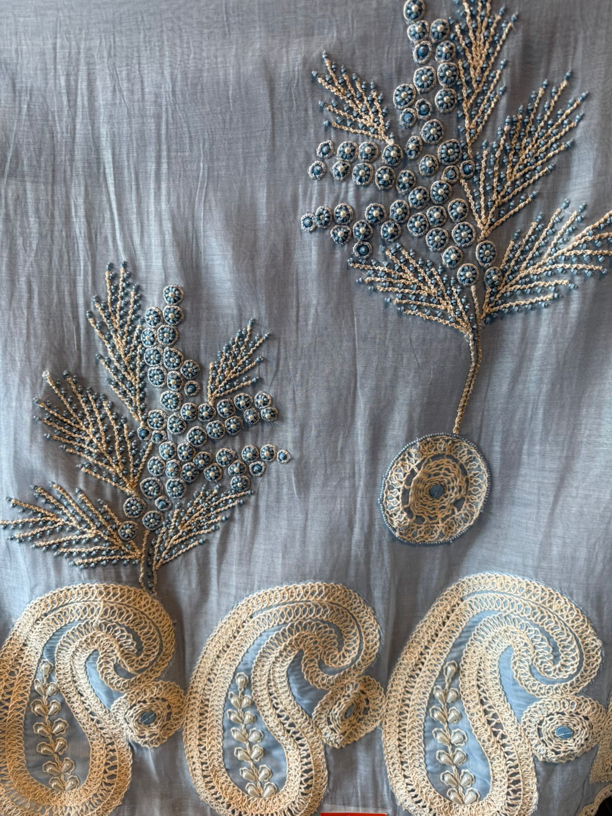 Hand-Dori Embroidered Unstitched Suit set